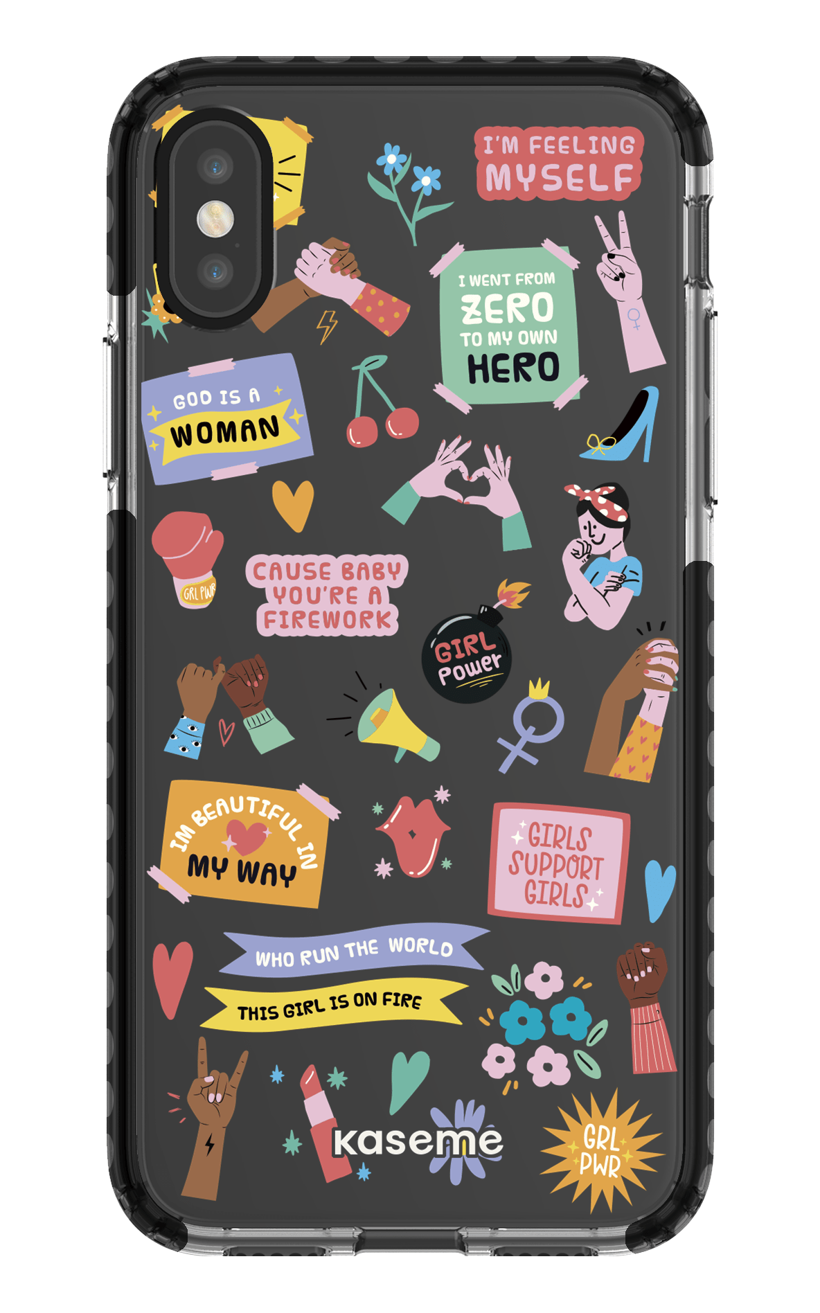 iPhone X/Xs Clear Case - Black Girl Boss Clear Case -