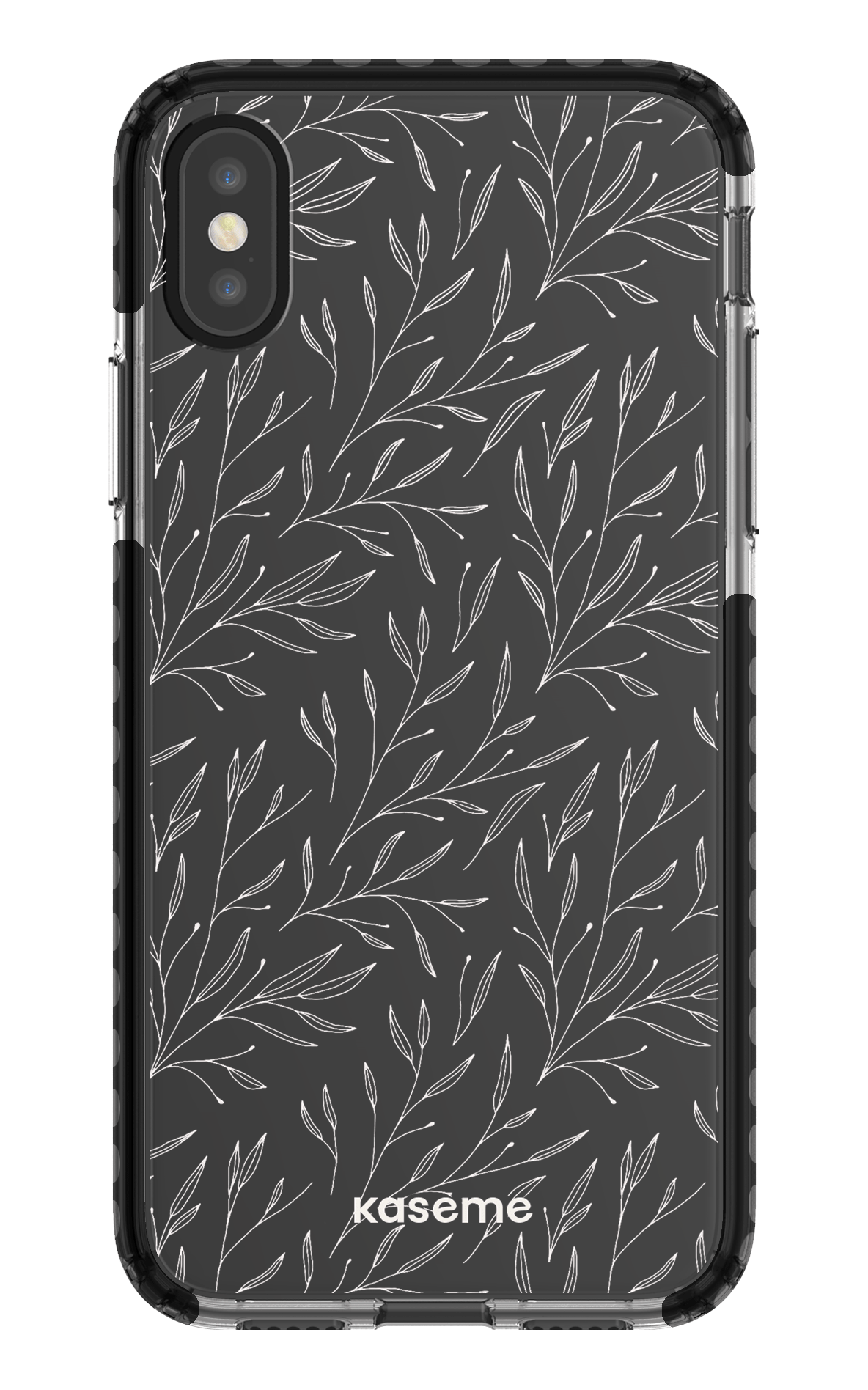 iPhone X/Xs Clear Case - Black Hibiscus Clear Case -