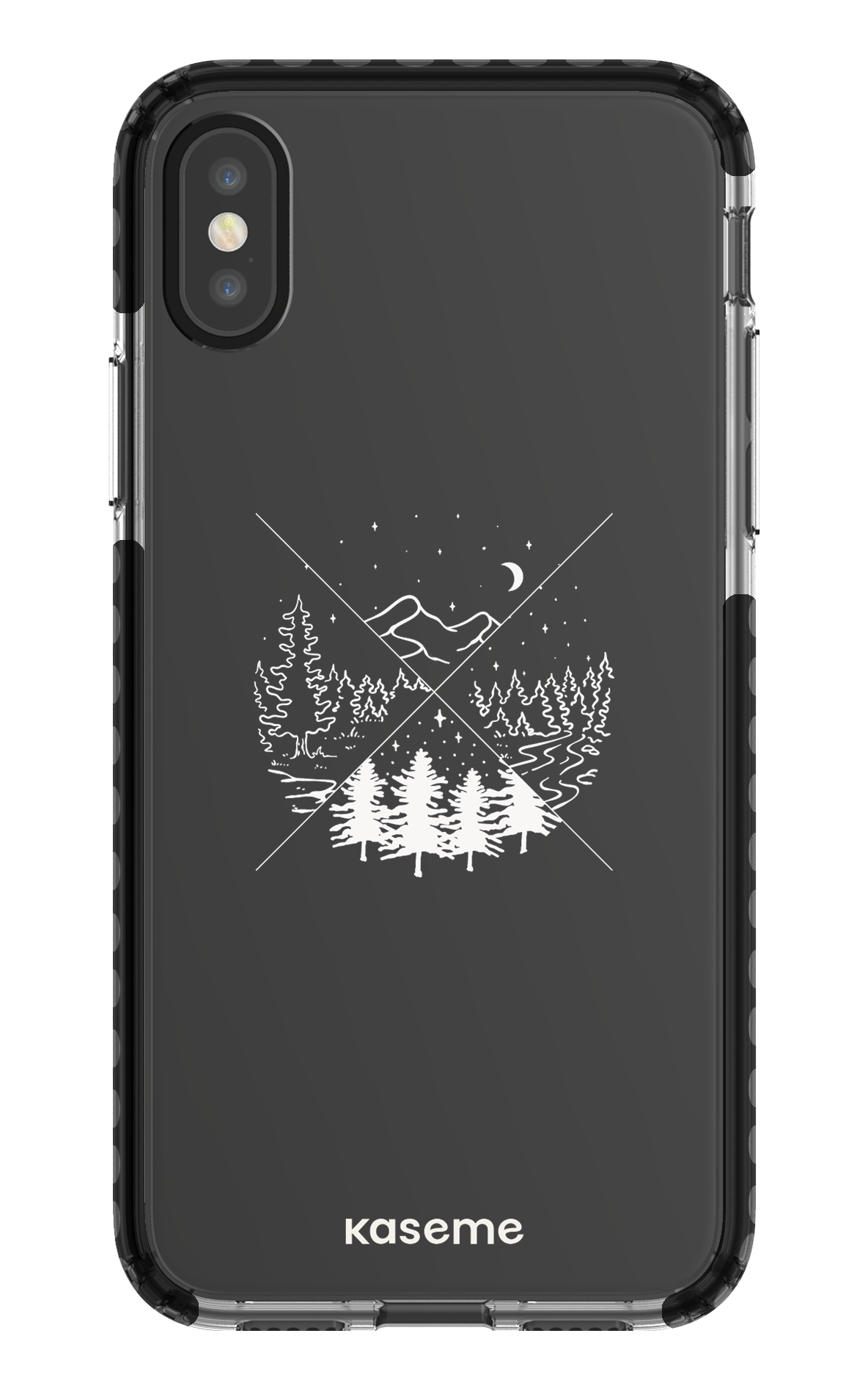 iPhone X/Xs Clear Case - Black Hike Clear Case -