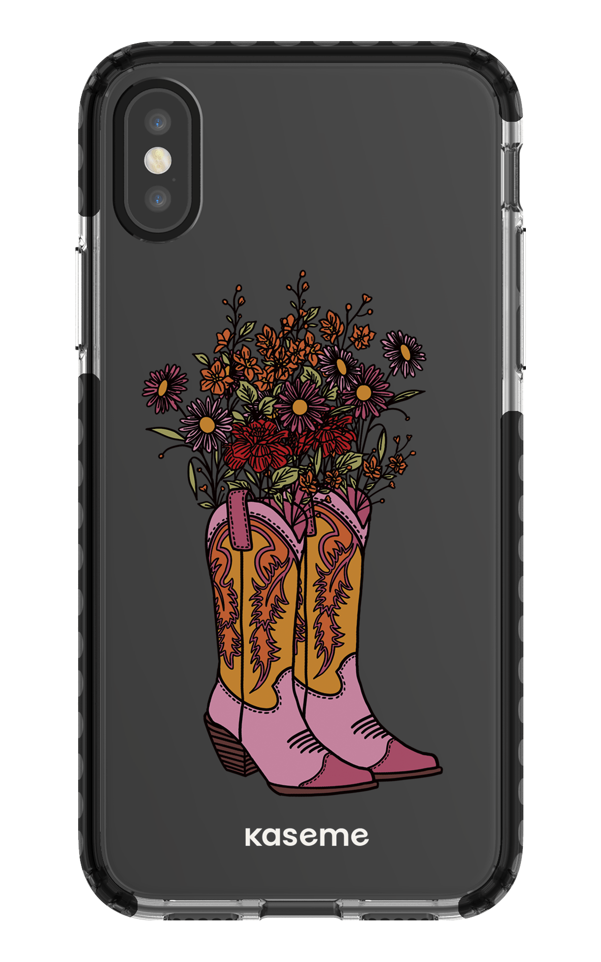 iPhone X/Xs Clear Case - Black Howdy Clear Case -