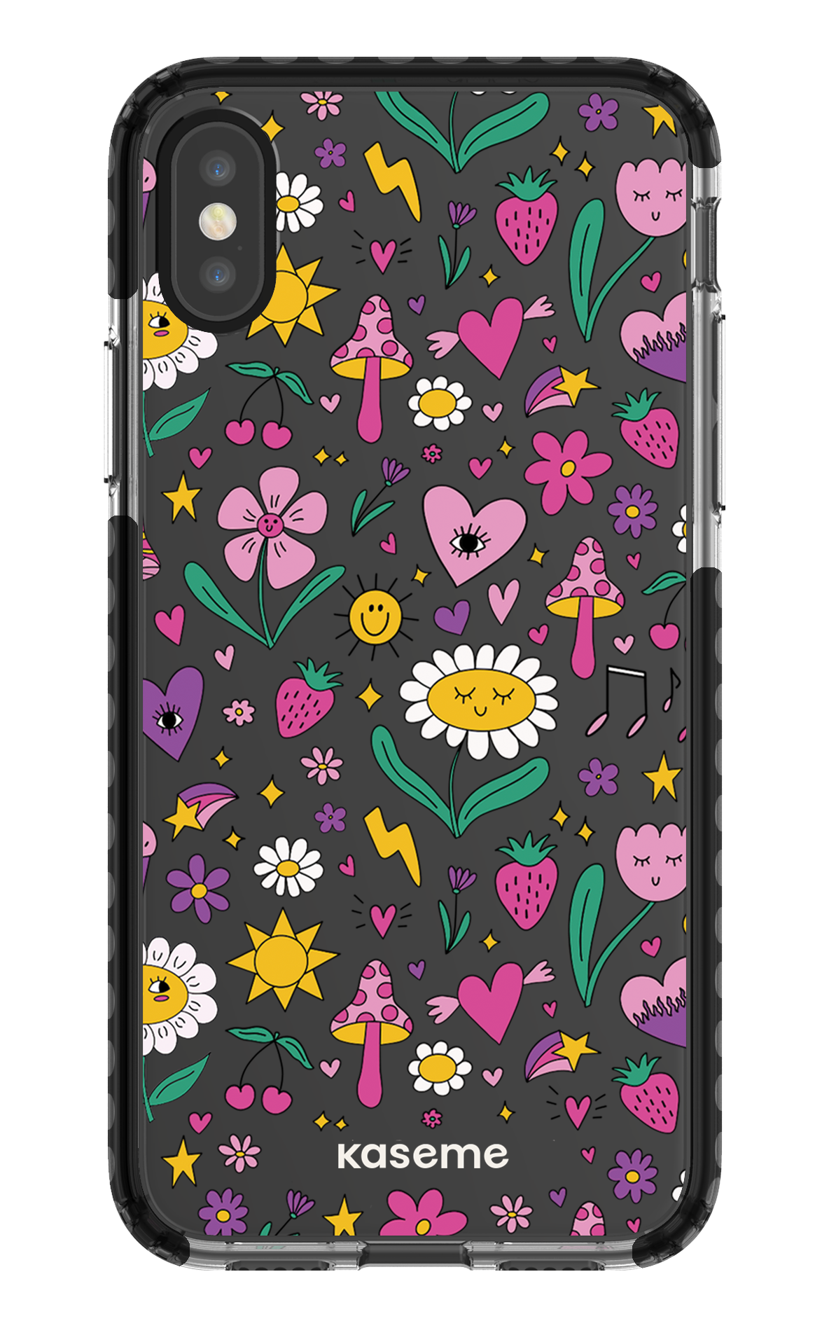 iPhone X/Xs Clear Case - Black Hypnotize Clear Case -