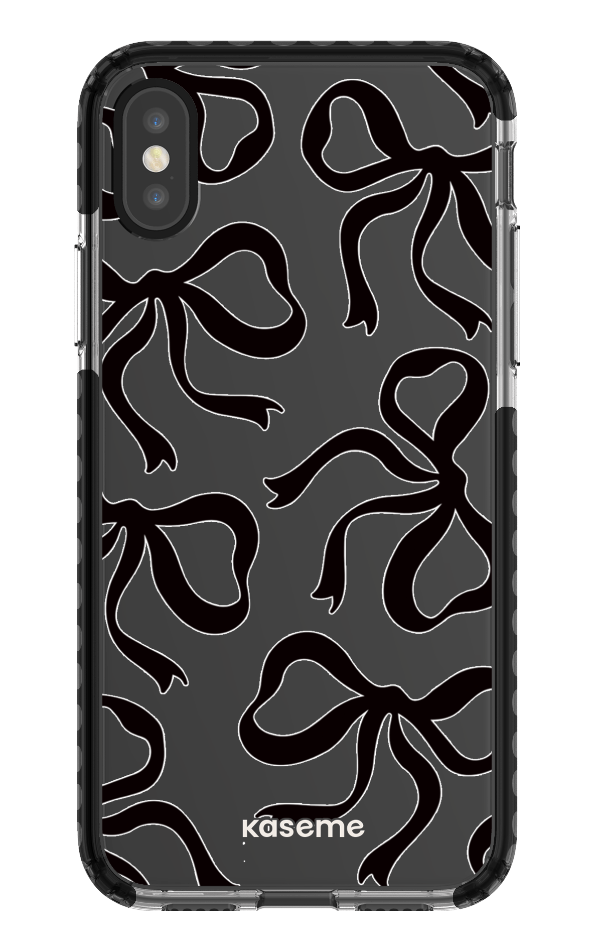 iPhone X/Xs Clear Case - Black Lace Black Clear Case -