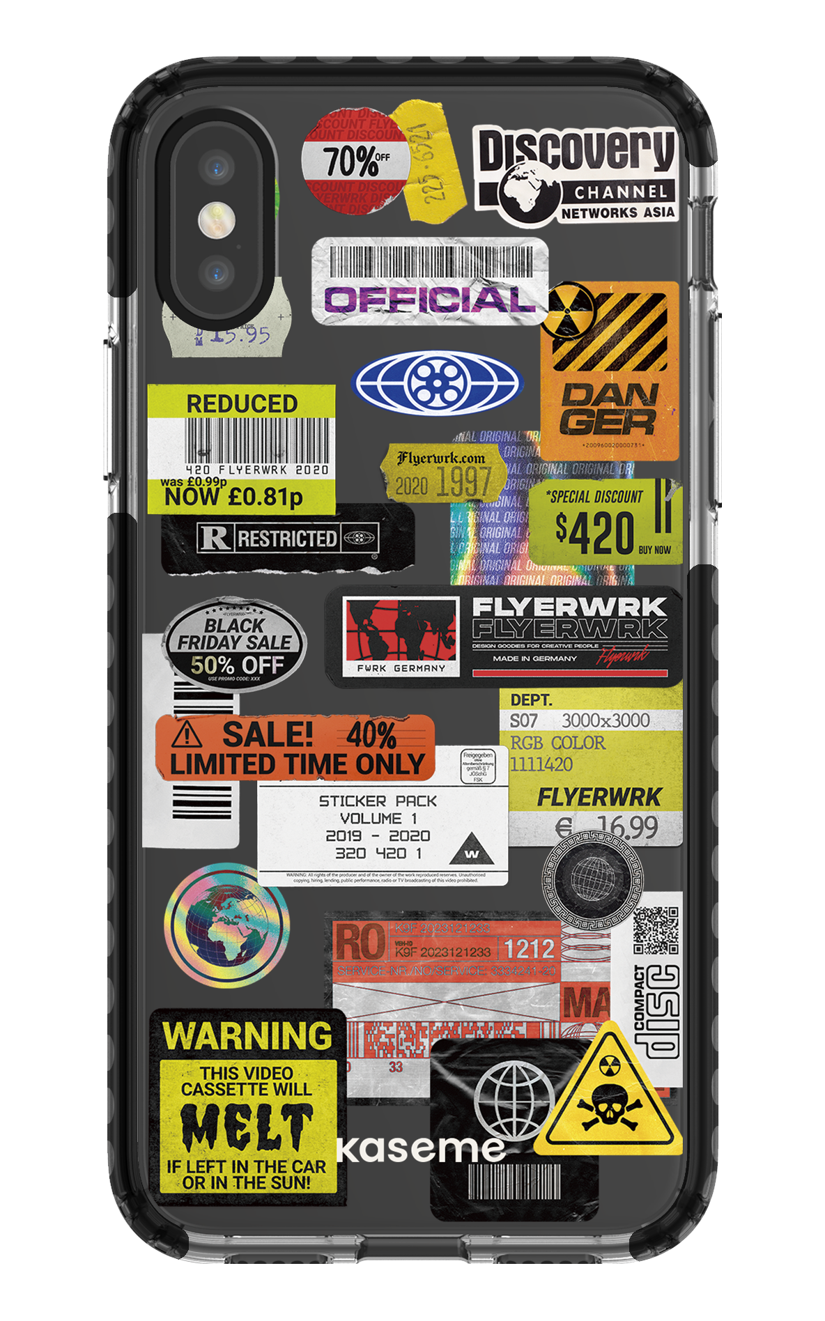 iPhone X/Xs Clear Case - Black Melt Clear Case -