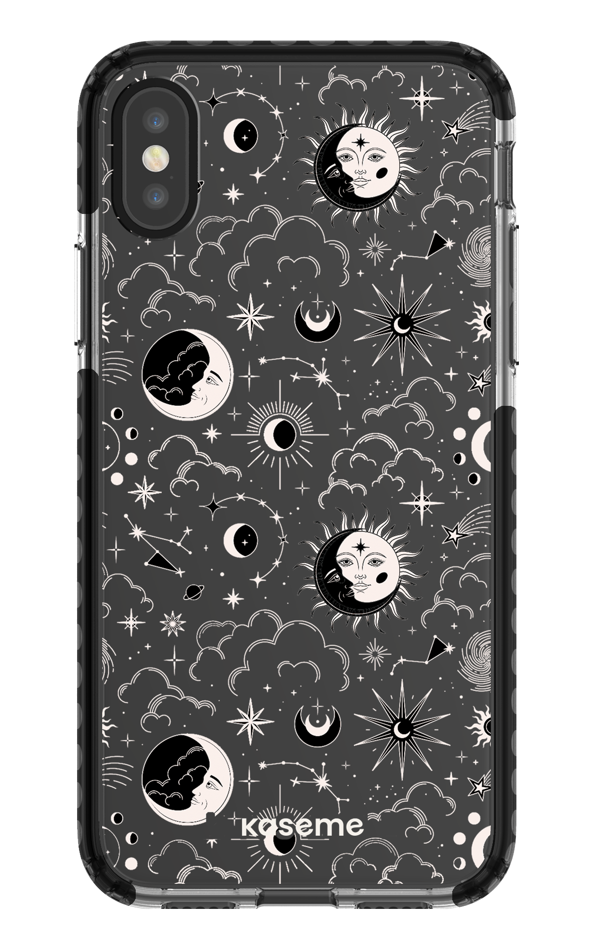 iPhone X/Xs Clear Case - Black Milky Way White Clear Case -