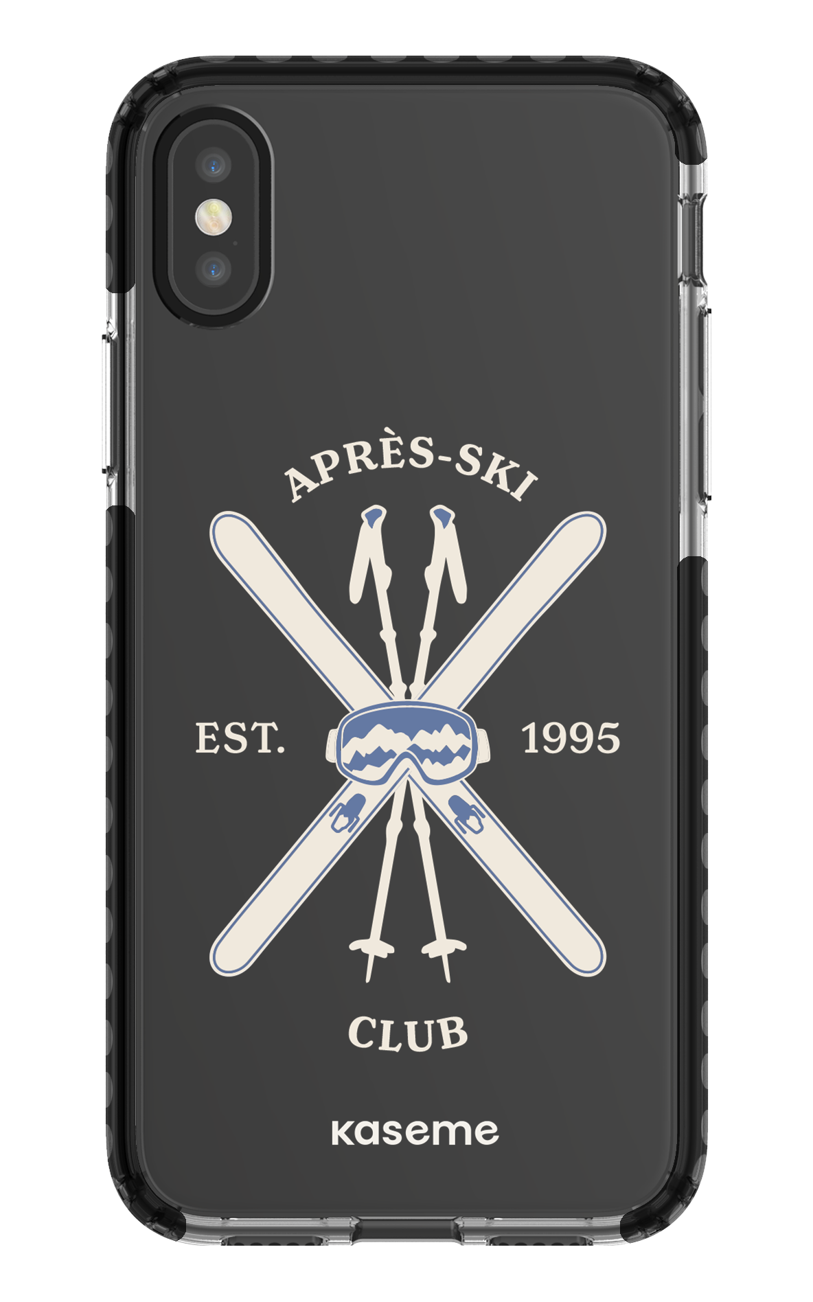 iPhone X/Xs Clear Case - Black Off-Track Clear Case -