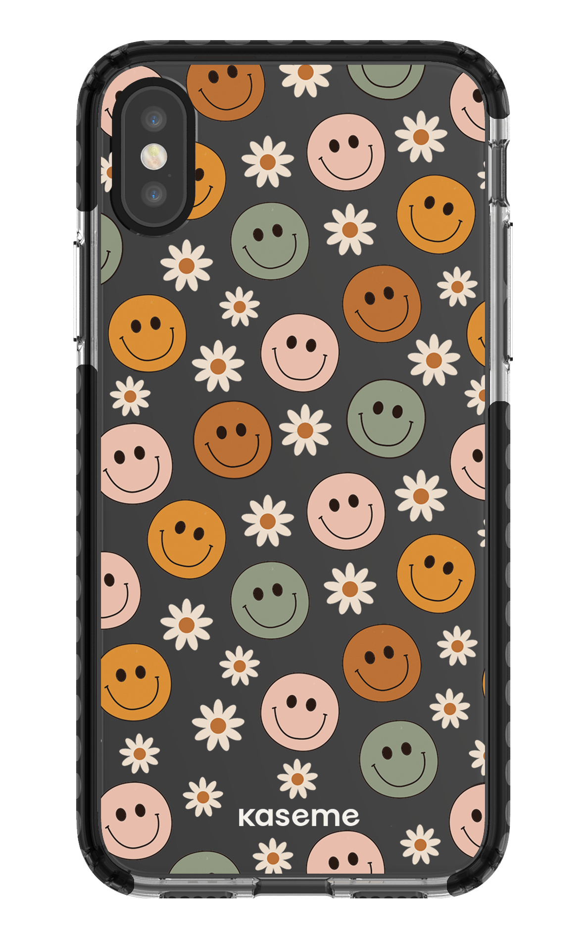 iPhone X/Xs Clear Case - Black Smirk Clear Case -