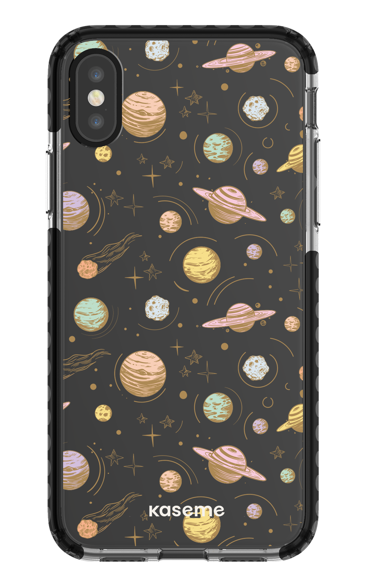 iPhone X/Xs Clear Case - Black Solar Clear Case -