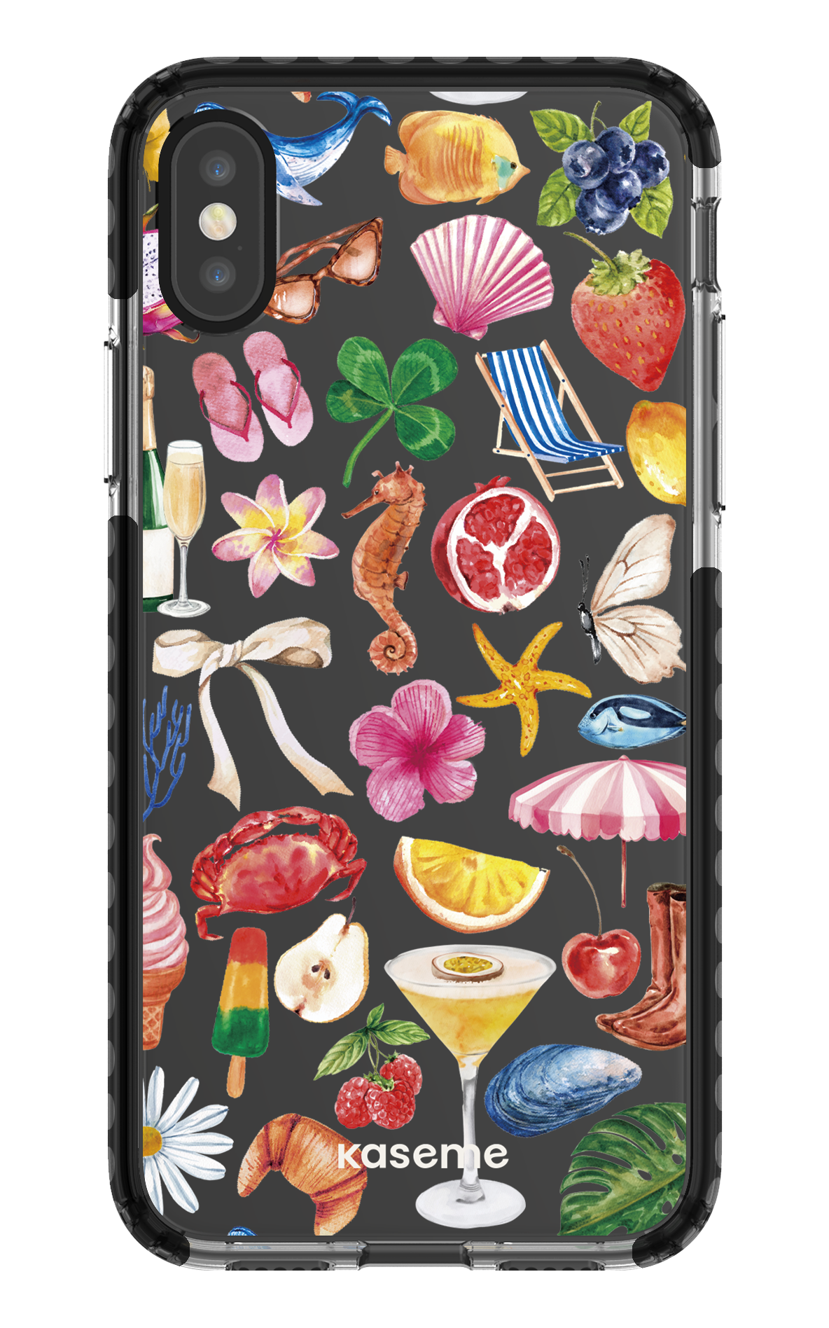 iPhone X/Xs Clear Case - Black St-Tropez Clear Case -