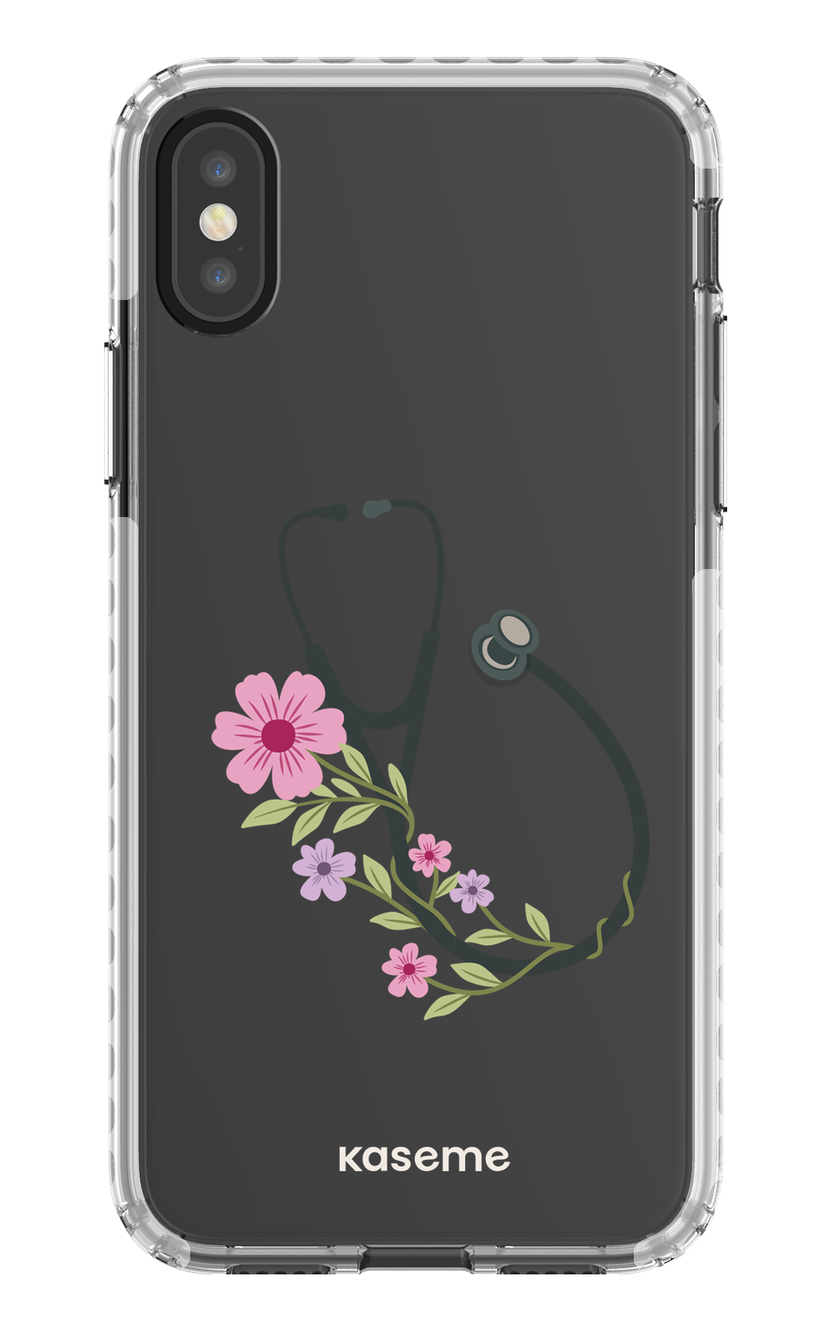 iPhone X/Xs Clear Case - White Blossom Beat Clear Case -