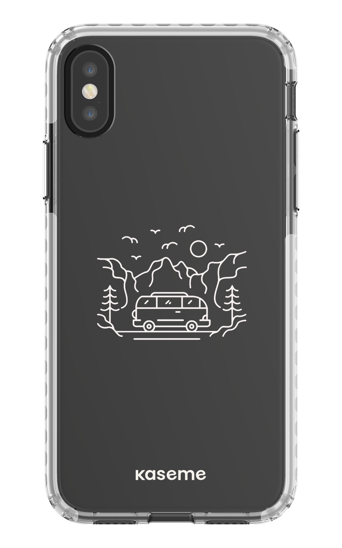 iPhone X/Xs Clear Case - White Camp Life Clear Case -