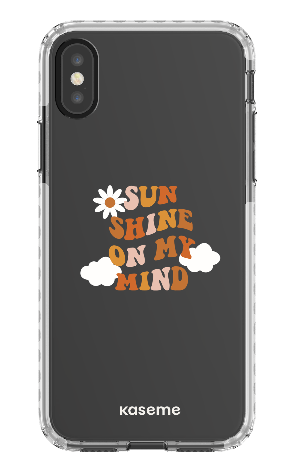 iPhone X/Xs Clear Case - White Cheerful Clear Case -