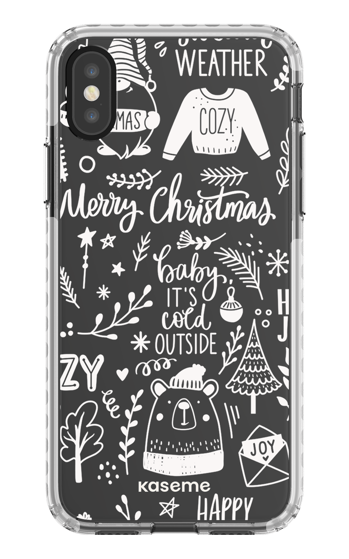 iPhone X/Xs Clear Case - White Cold Nights Clear Case -