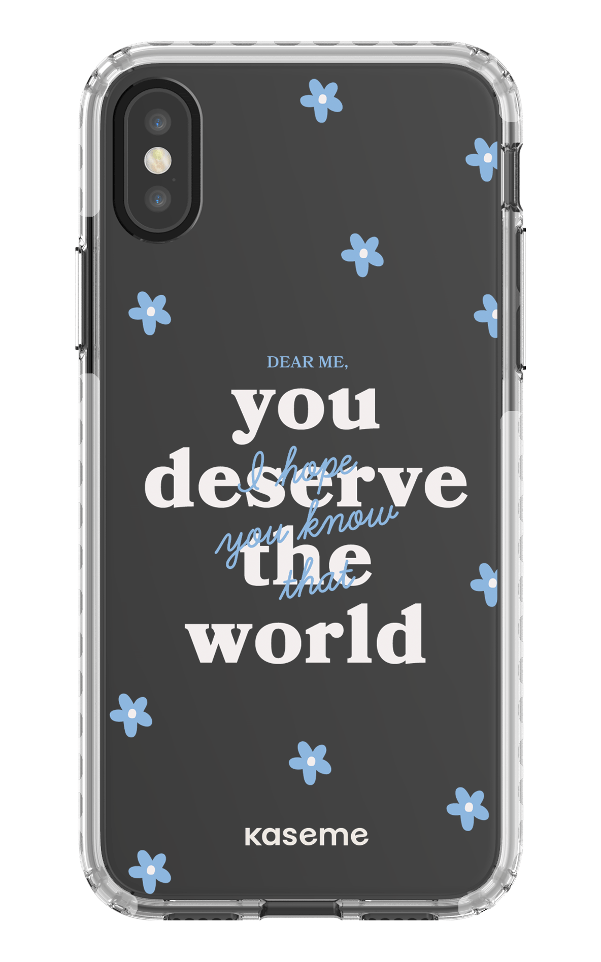 iPhone X/Xs Clear Case - White Dear Me Clear Case -