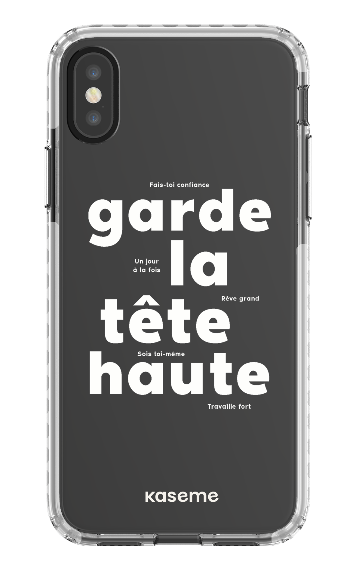 iPhone X/Xs Clear Case - White État d'esprit Clear Case -