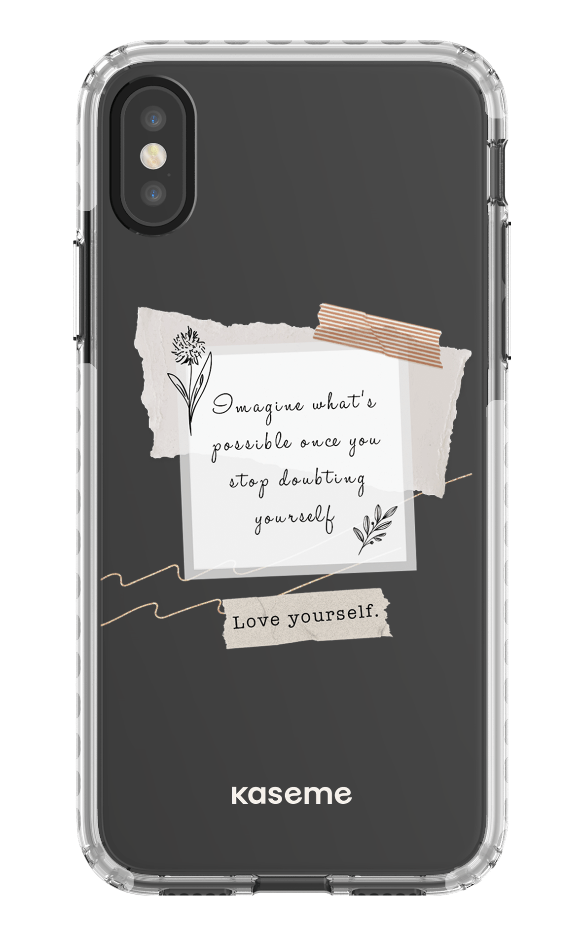 iPhone X/Xs Clear Case - White Faith Clear Case -