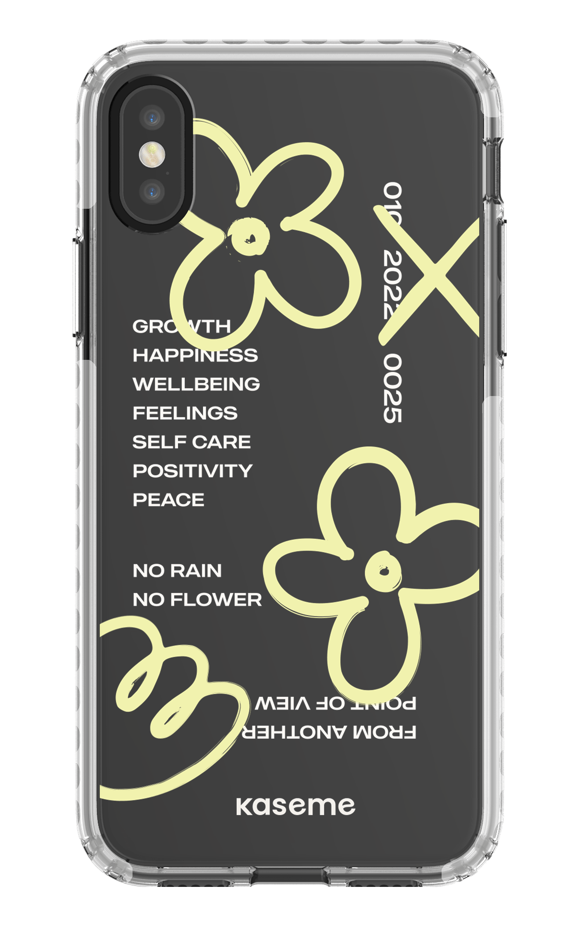 iPhone X/Xs Clear Case - White Feelings clear case -