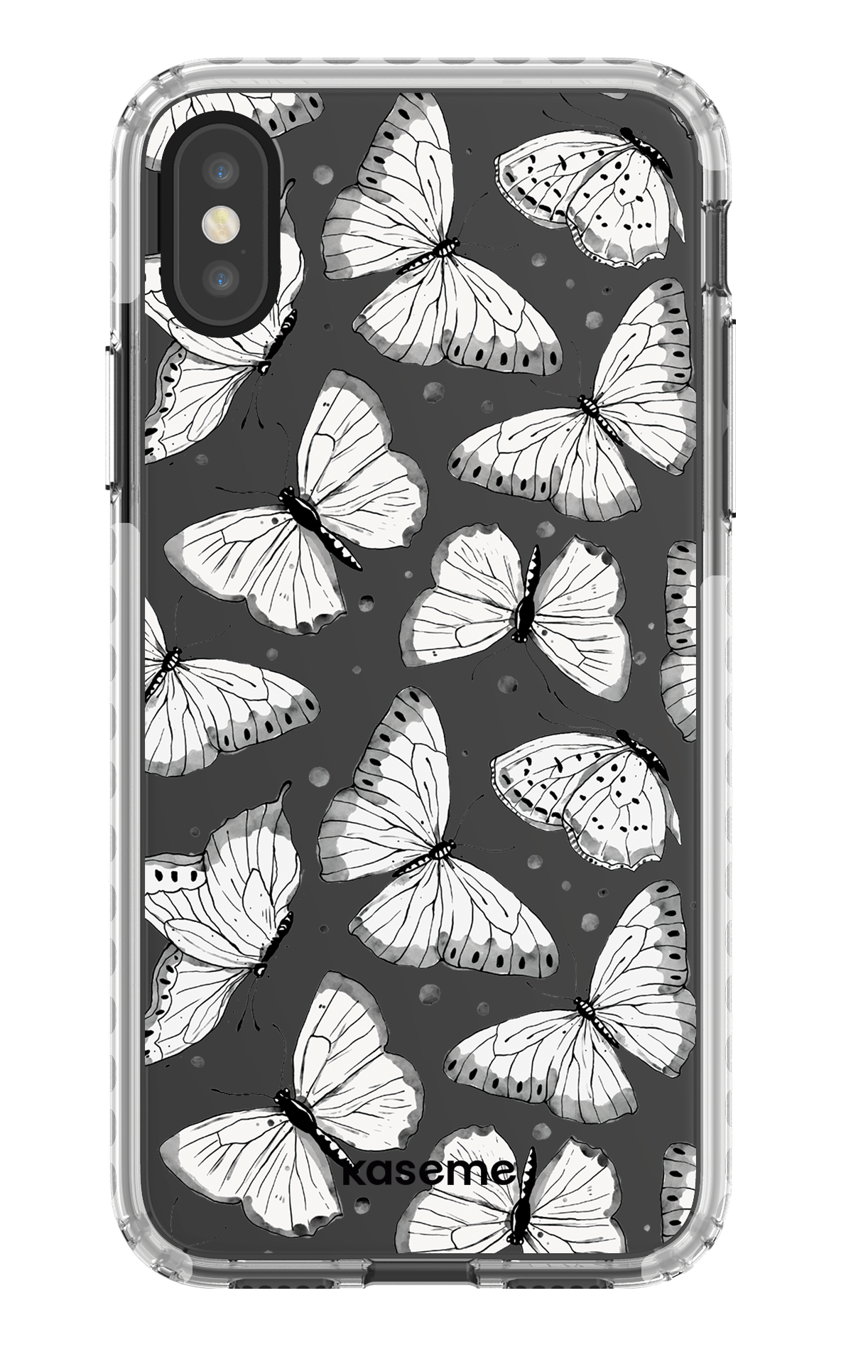 iPhone X/Xs Clear Case - White Float Clear Case -