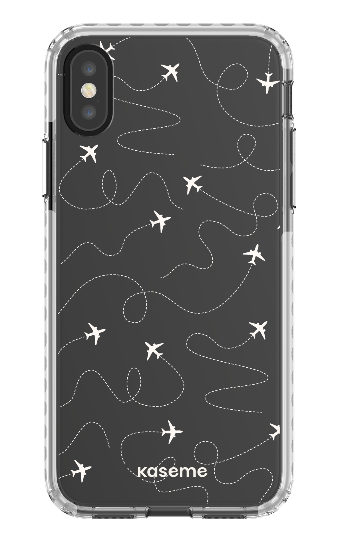 iPhone X/Xs Clear Case - White Globetrotter Clear Case -