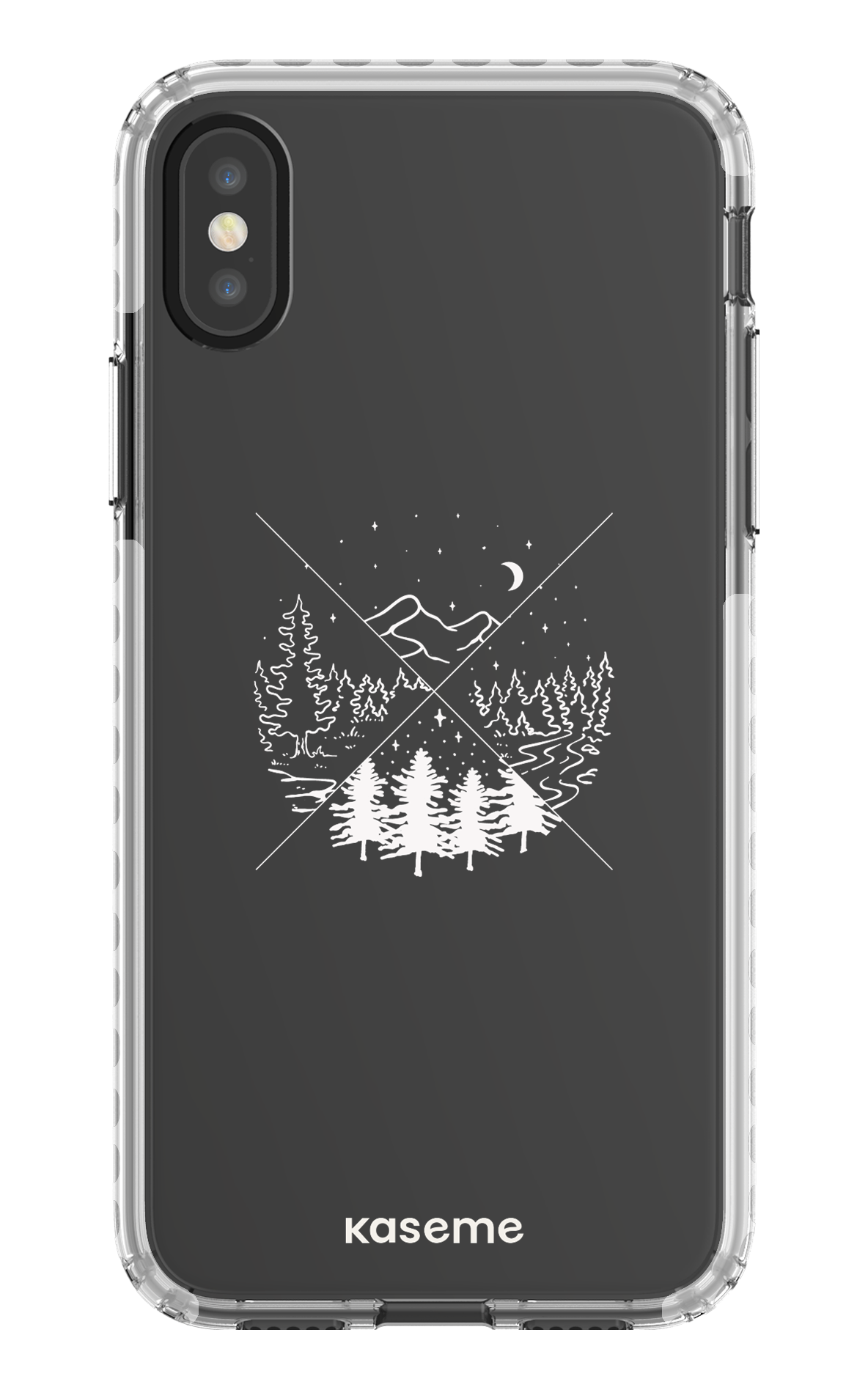 iPhone X/Xs Clear Case - White Hike Clear Case -
