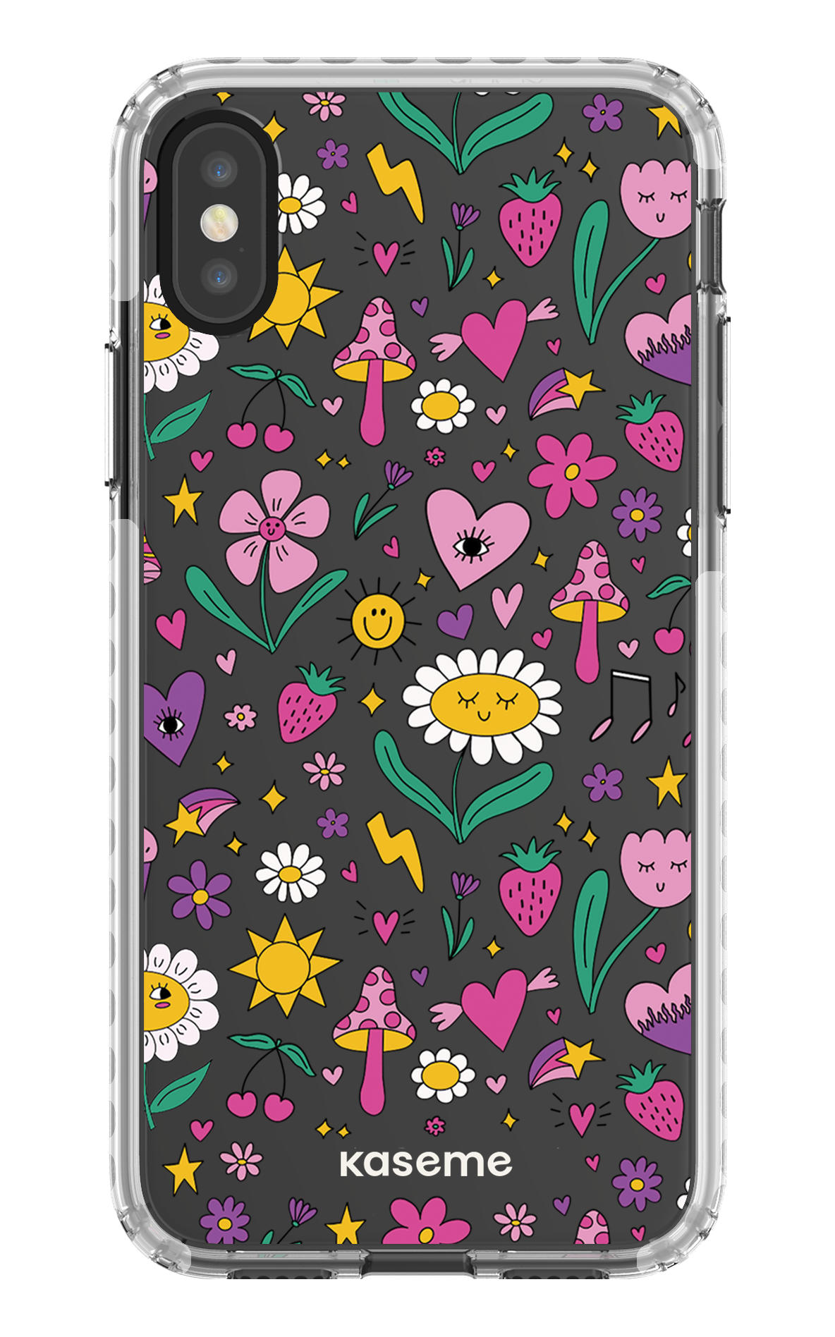 iPhone X/Xs Clear Case - White Hypnotize Clear Case -