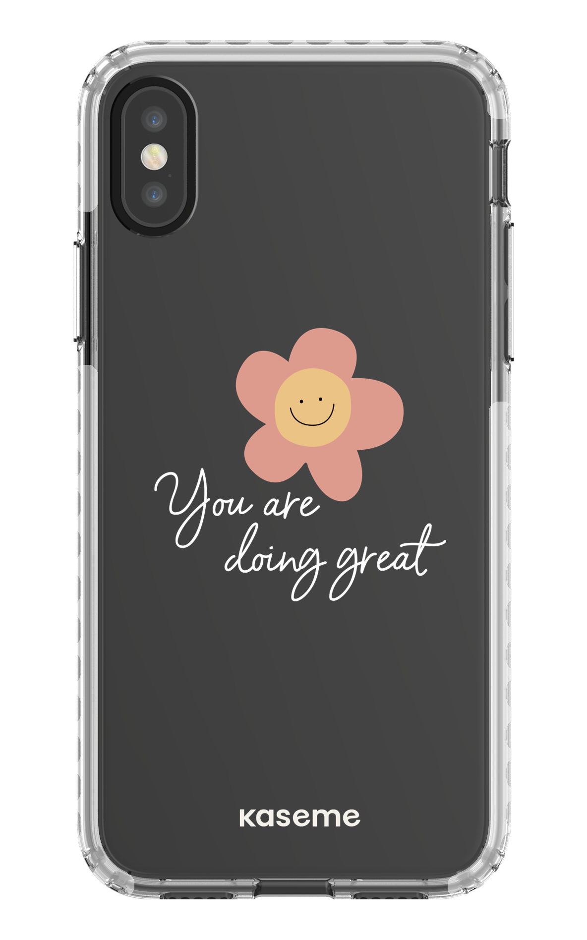 iPhone X/Xs Clear Case - White Keep going Clear Case -