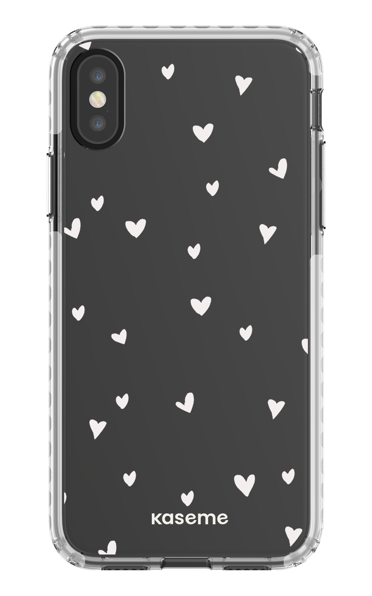 iPhone X/Xs Clear Case - White Lovely Clear Case -