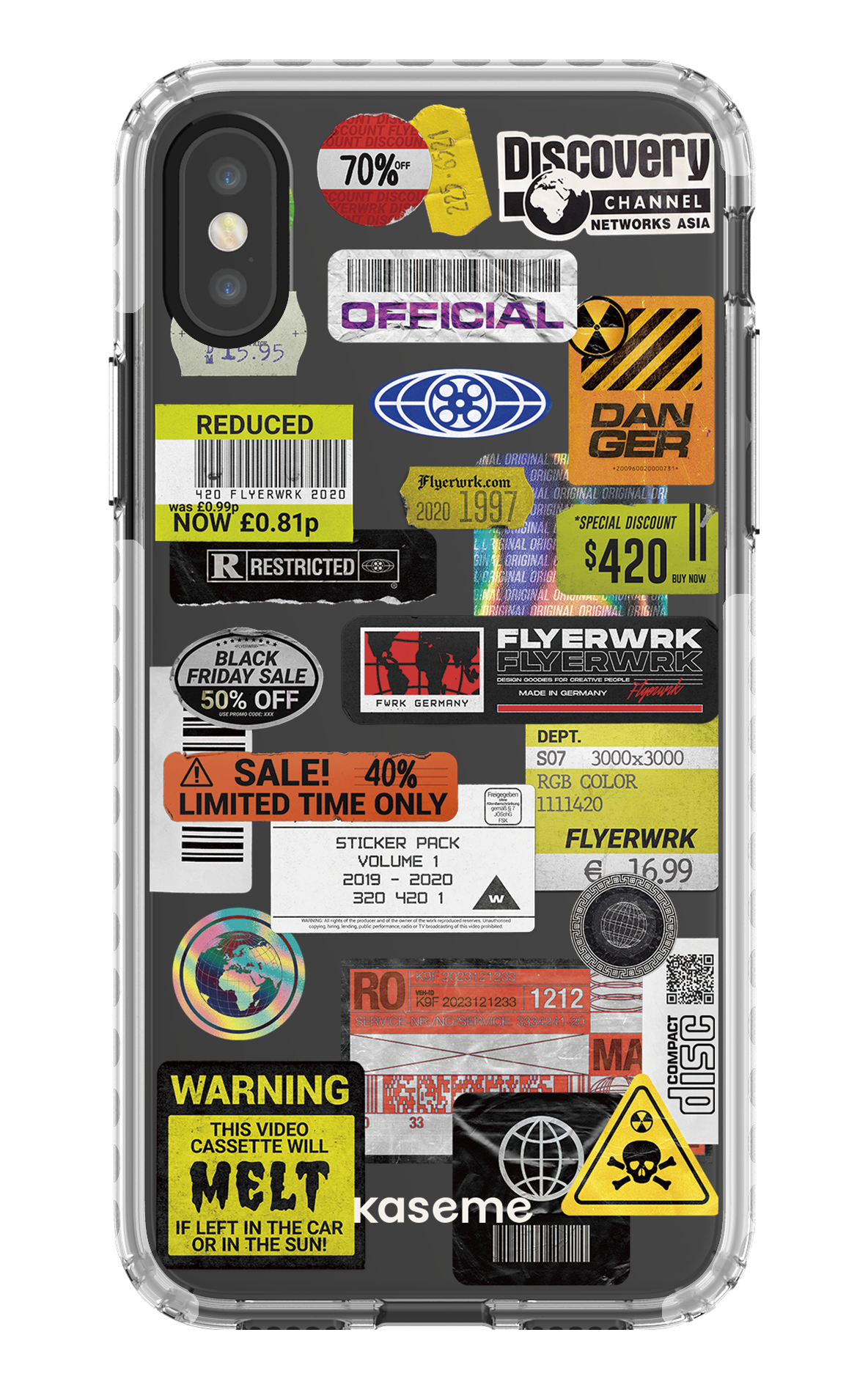 iPhone X/Xs Clear Case - White Melt Clear Case -