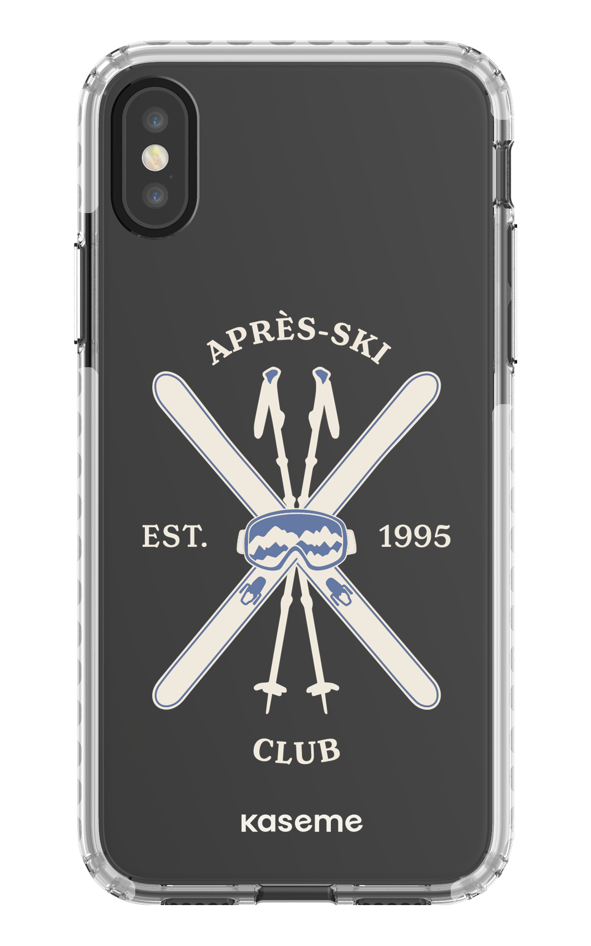 iPhone X/Xs Clear Case - White Off-Track Clear Case -