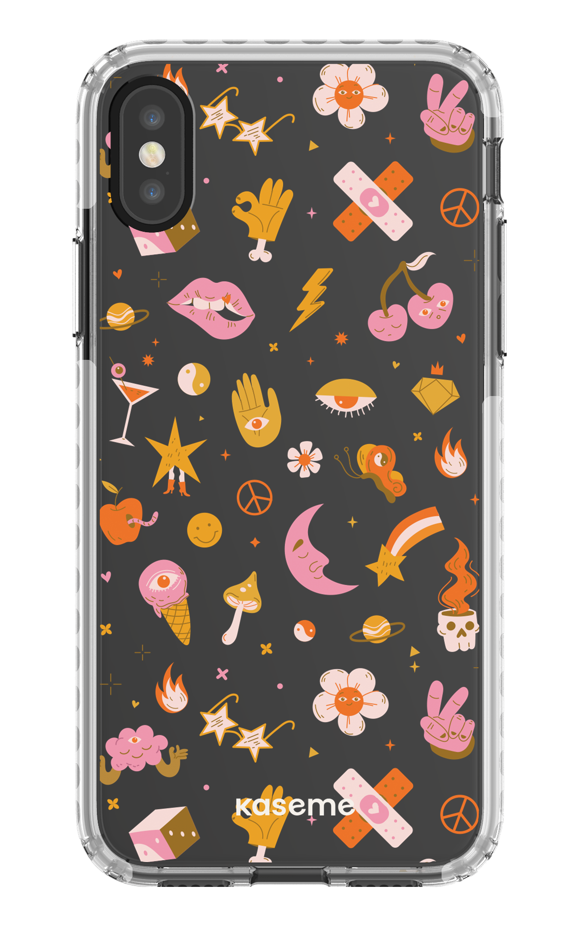 iPhone X/Xs Clear Case - White Psycho Clear Case -