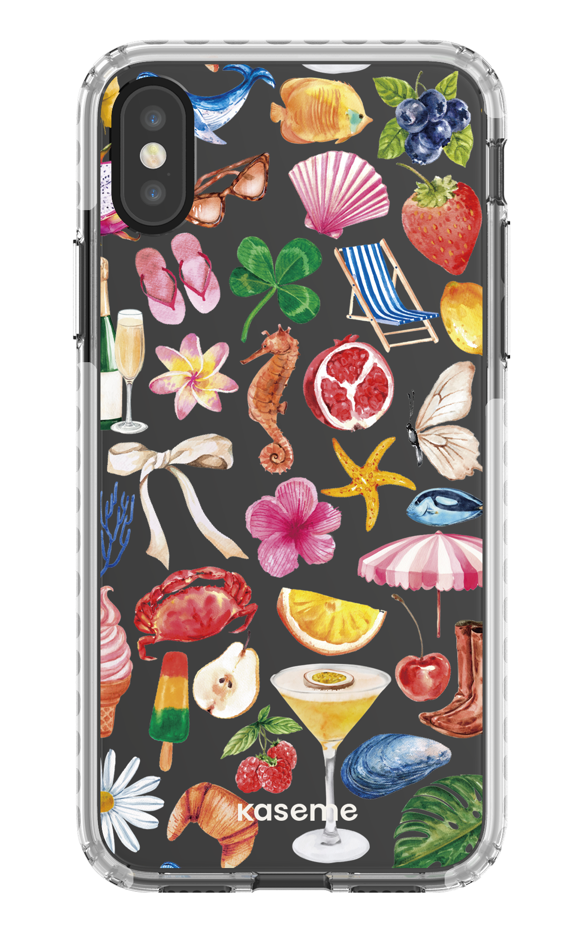 iPhone X/Xs Clear Case - White St-Tropez Clear Case -