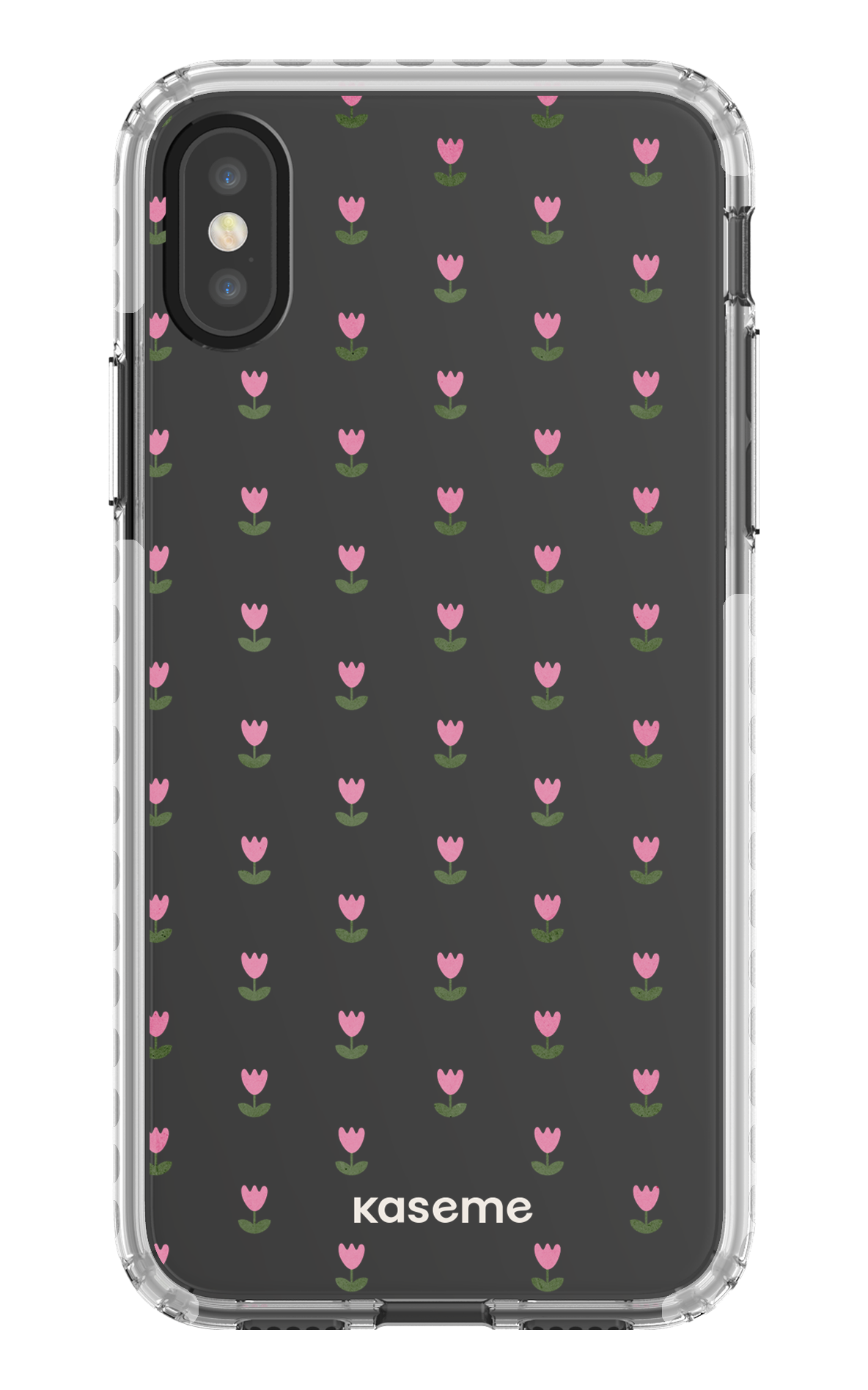 iPhone X/Xs Clear Case - White Triumph Pink Clear Case -