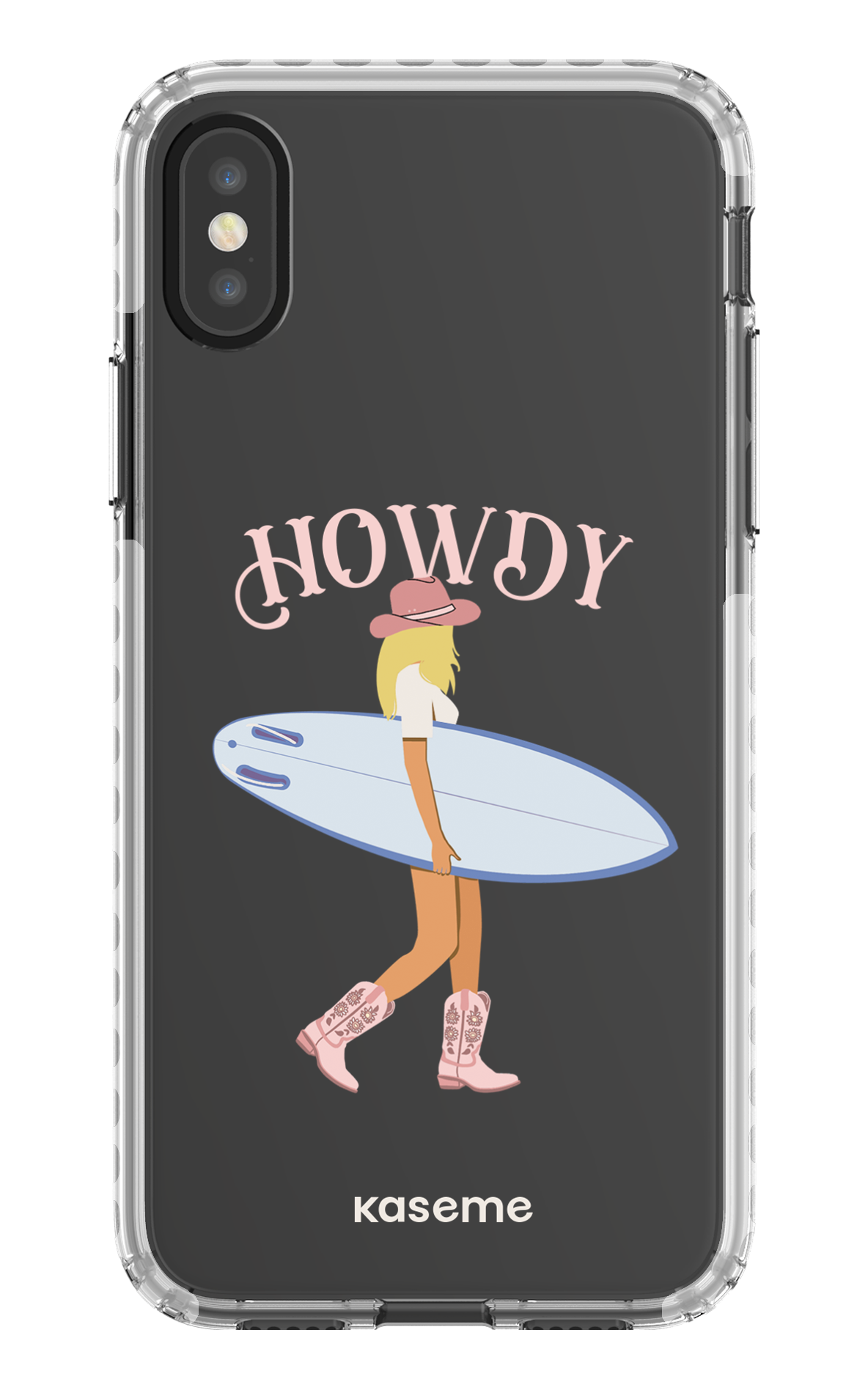 iPhone X/Xs Clear Case - White Westsea Pink Clear Case -