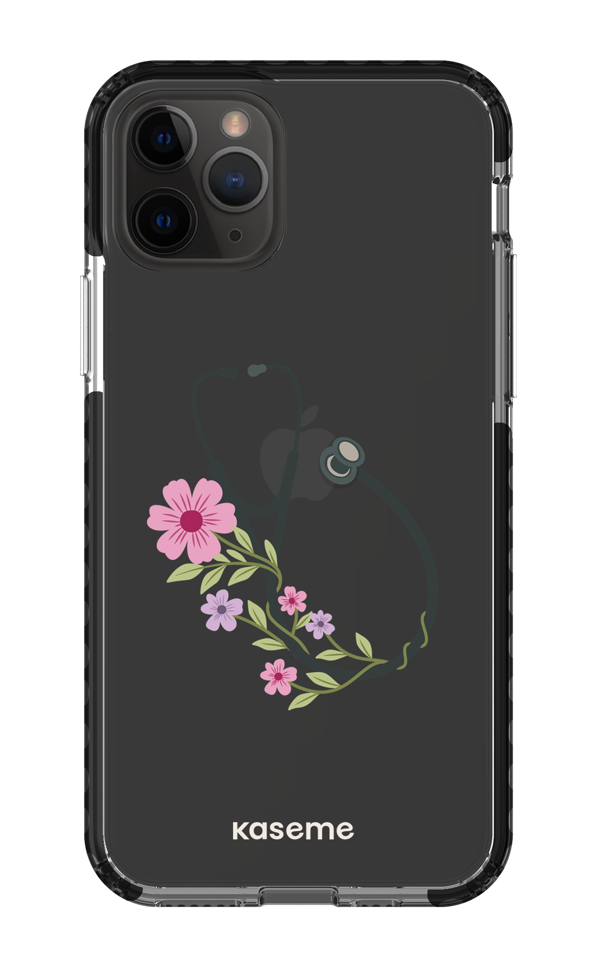 iPhone 11 Pro Clear Case - Black Blossom Beat Clear Case -