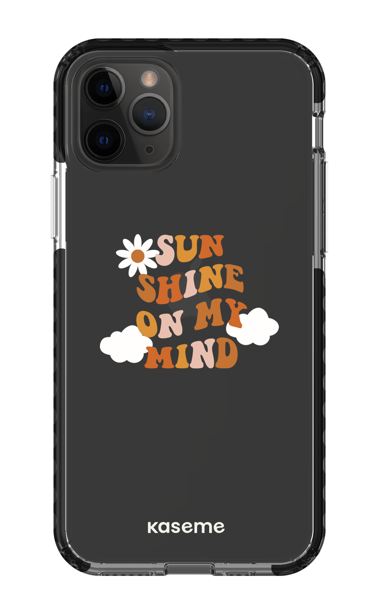 iPhone 11 Pro Clear Case - Black Cheerful Clear Case -