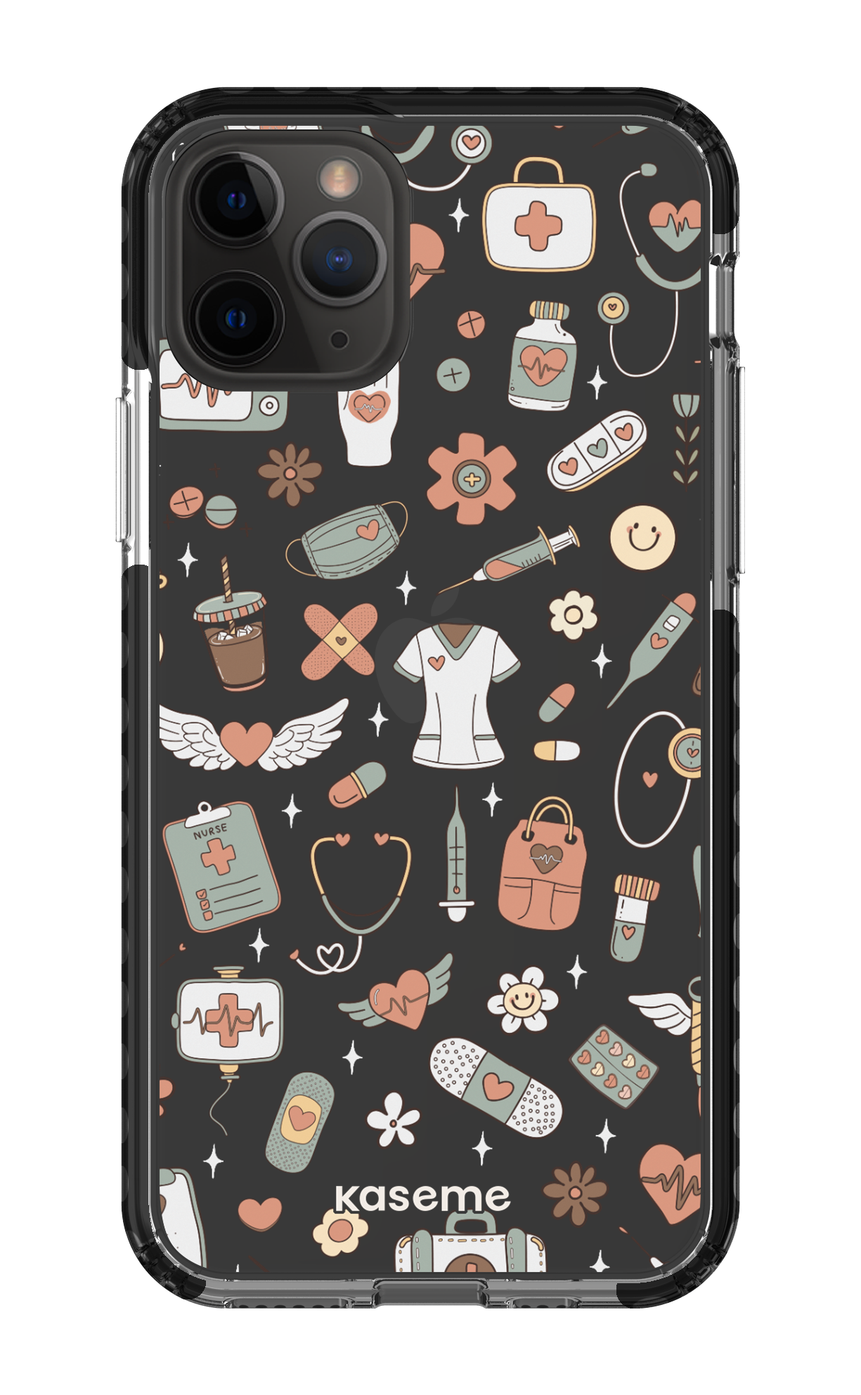 iPhone 11 Pro Clear Case - Black Code Clear Case -