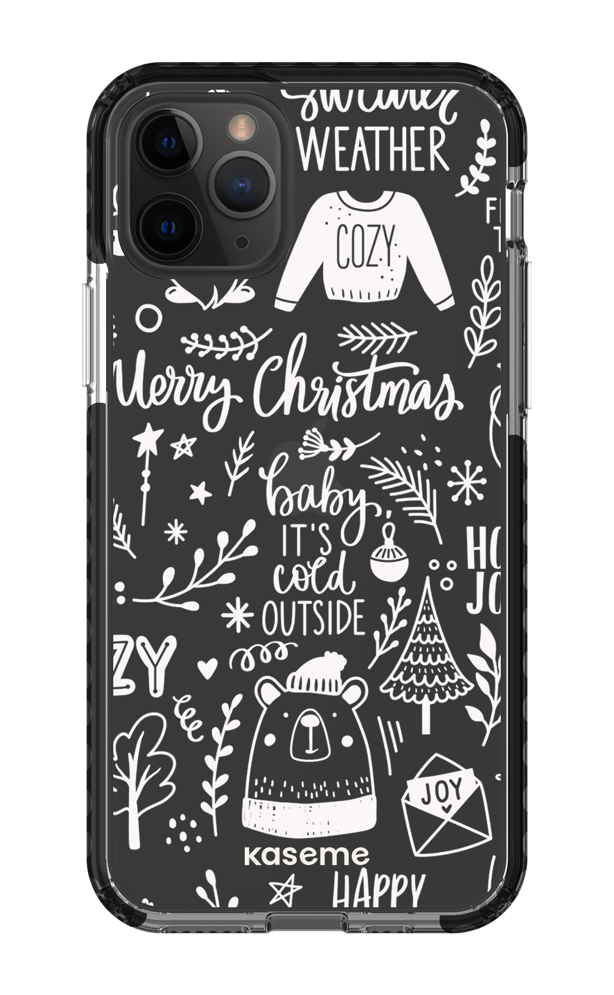 iPhone 11 Pro Clear Case - Black Cold Nights Clear Case -