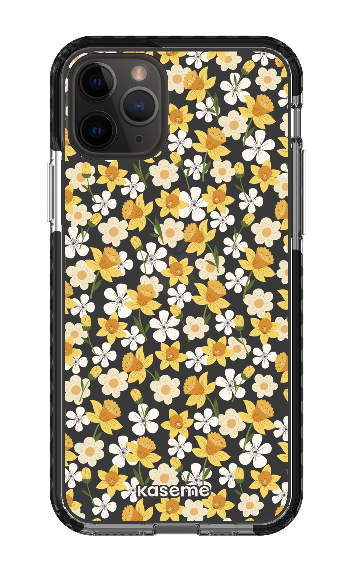 iPhone 11 Pro Clear Case - Black Daffodil Clear Case -