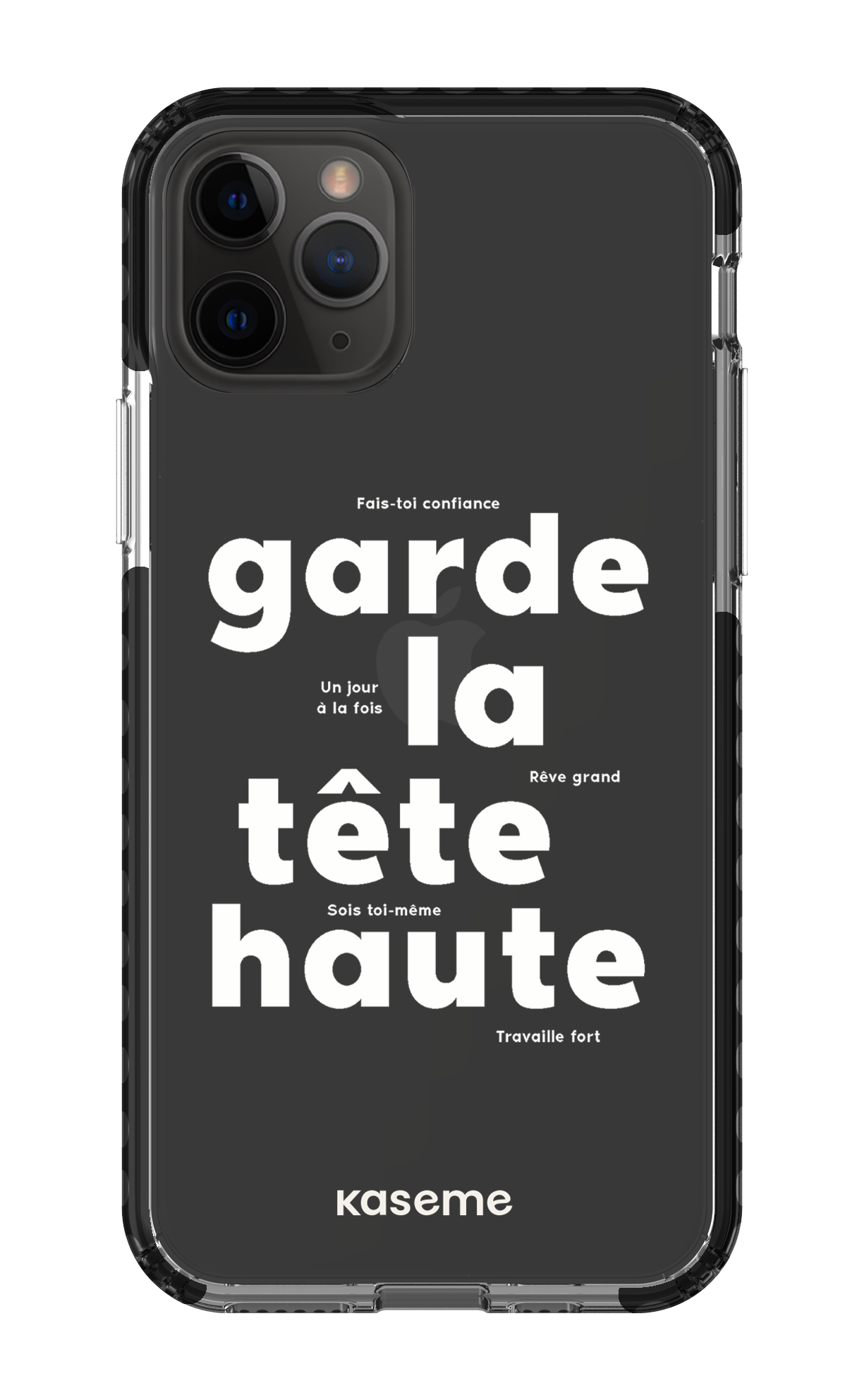 iPhone 11 Pro Clear Case - Black État d'esprit Clear Case -