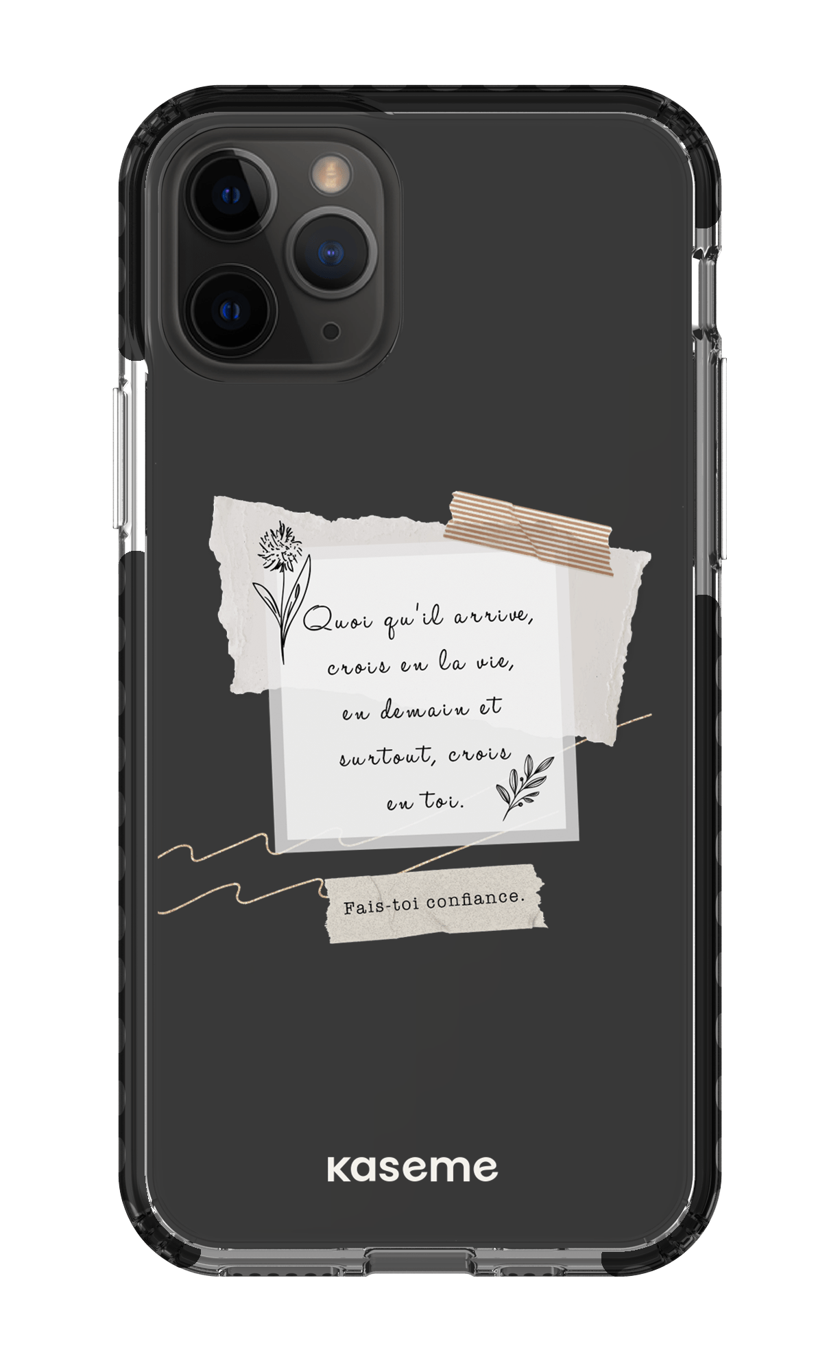 iPhone 11 Pro Clear Case - Black Foi Clear Case -