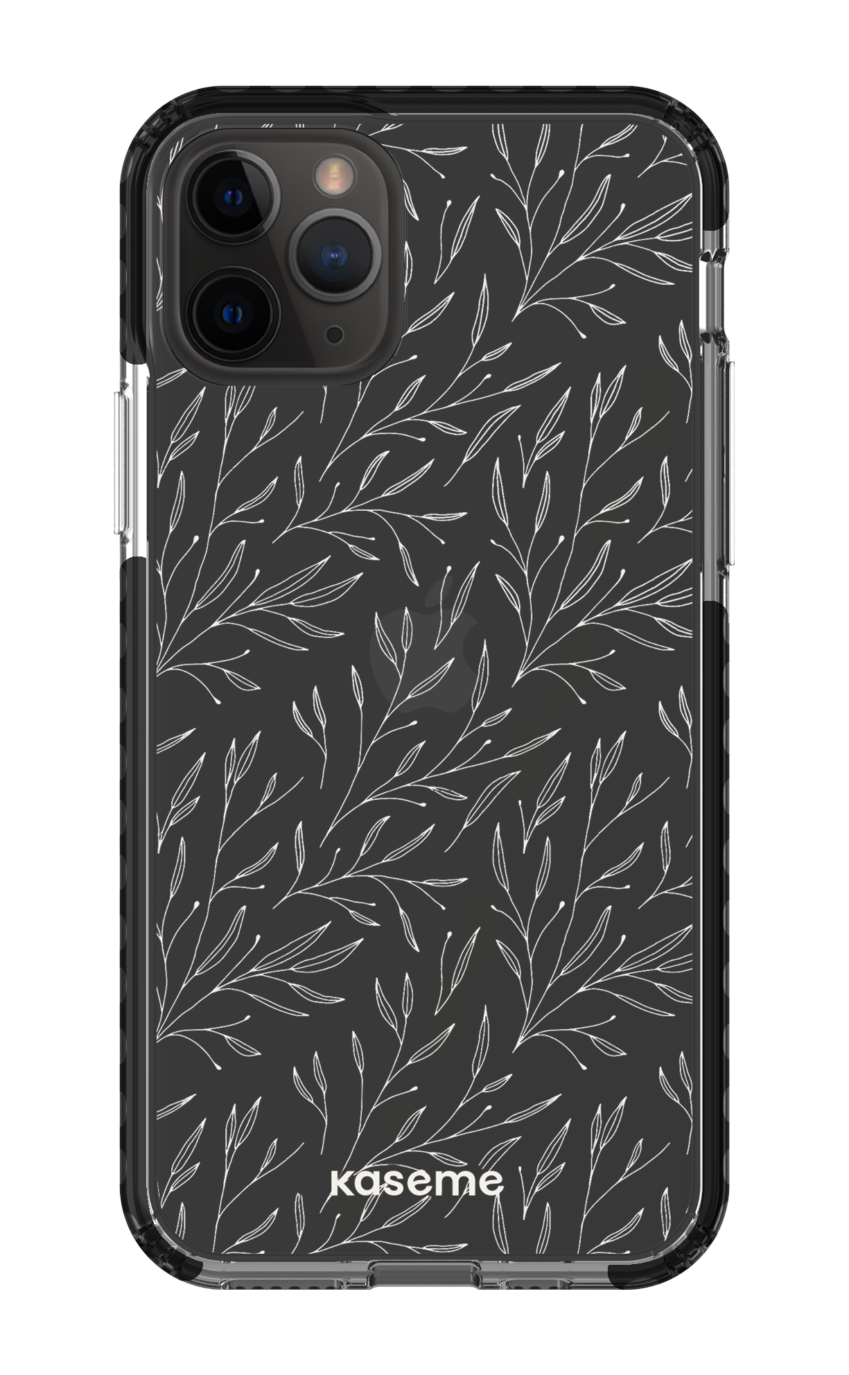 iPhone 11 Pro Clear Case - Black Hibiscus Clear Case -