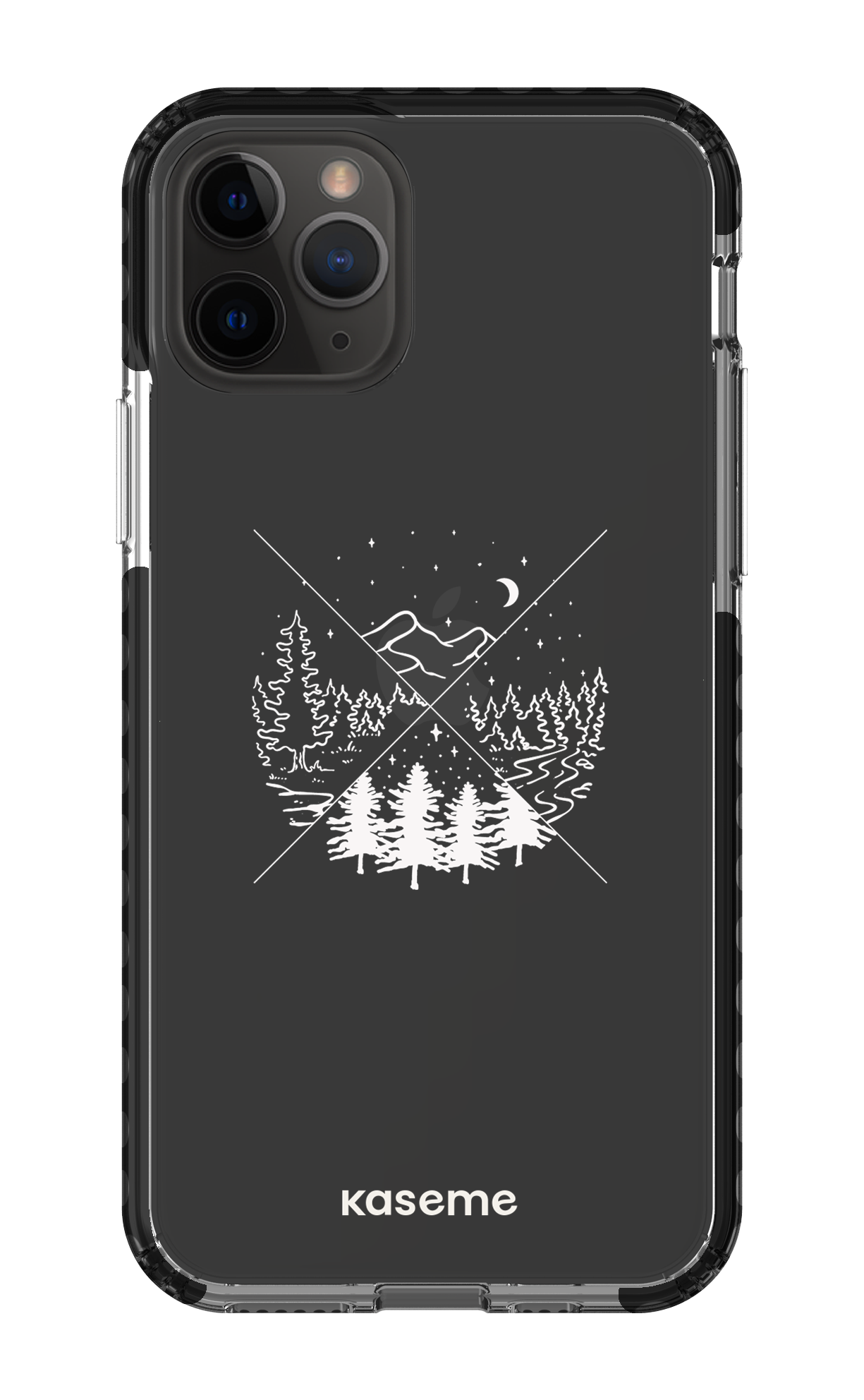 iPhone 11 Pro Clear Case - Black Hike Clear Case -