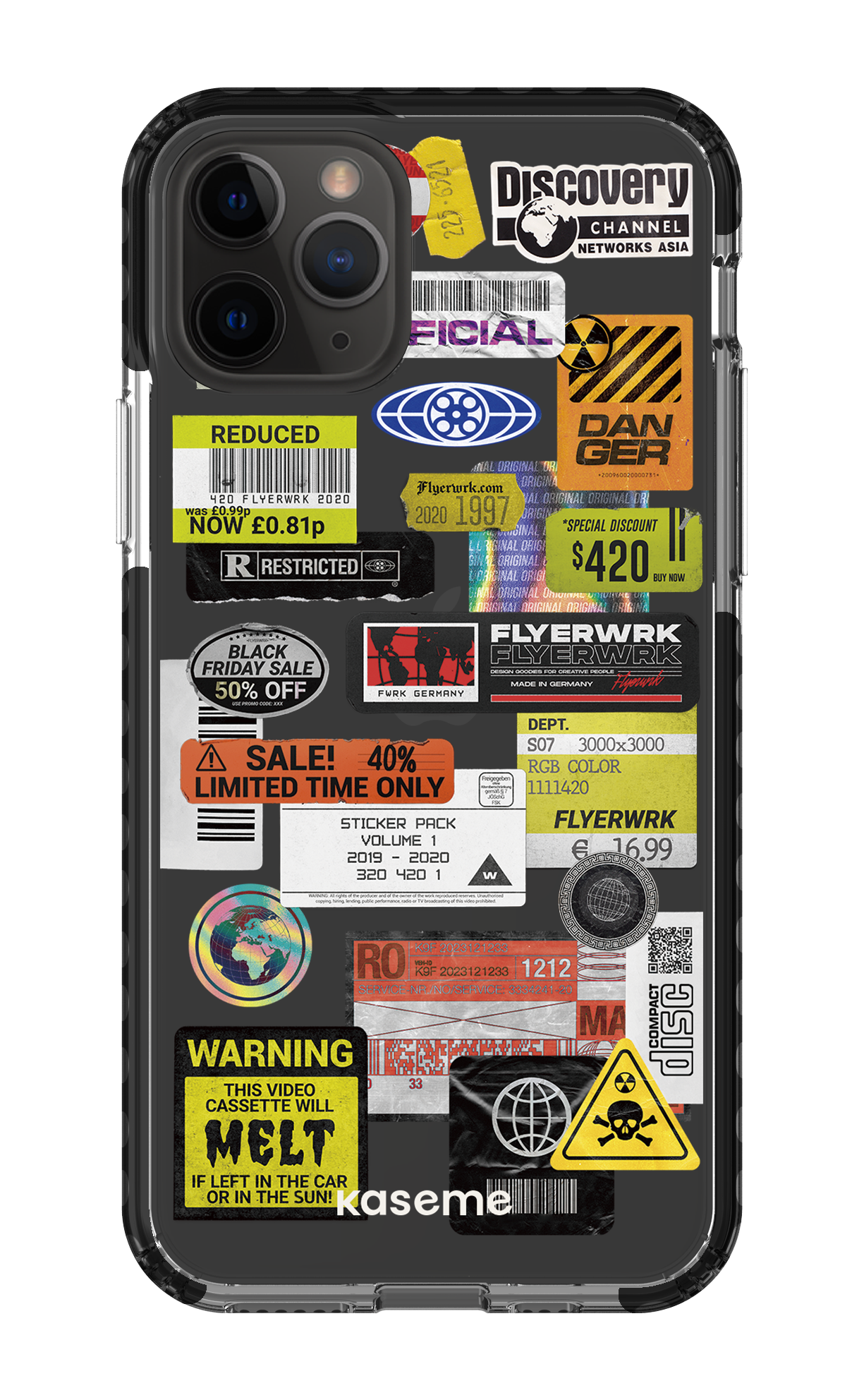 iPhone 11 Pro Clear Case - Black Melt Clear Case -