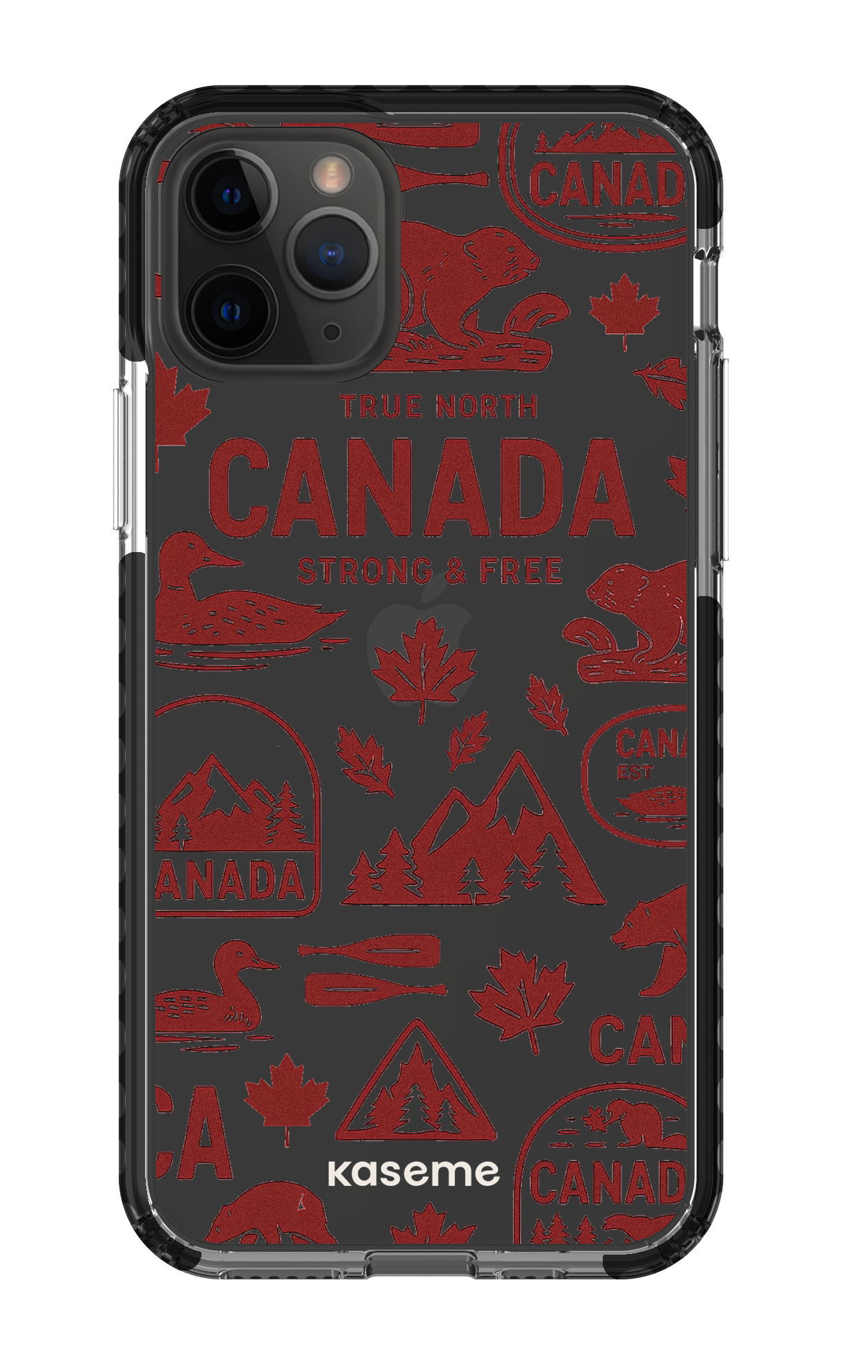 iPhone 11 Pro Clear Case - Black Oh Canada -