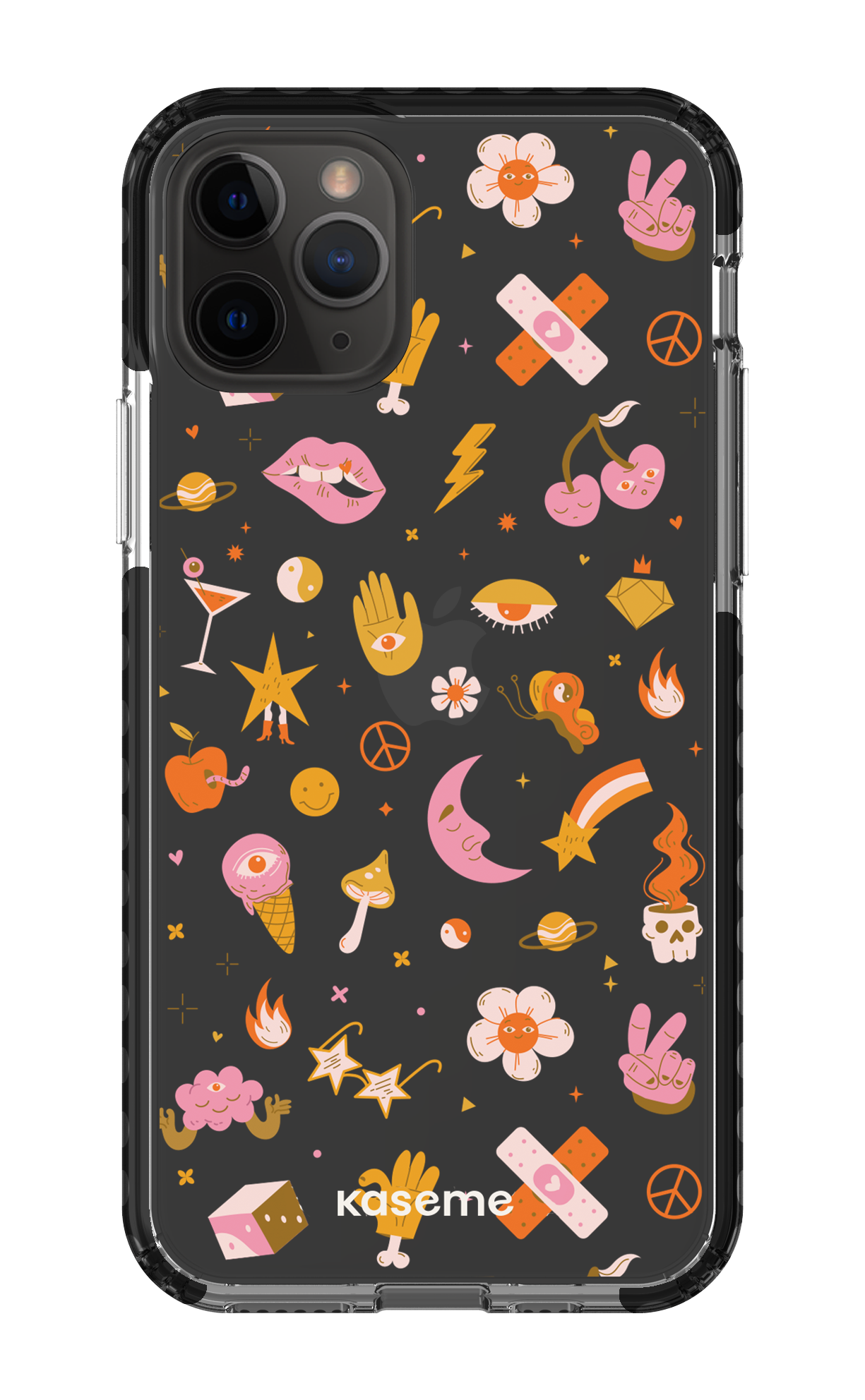 iPhone 11 Pro Clear Case - Black Psycho Clear Case -