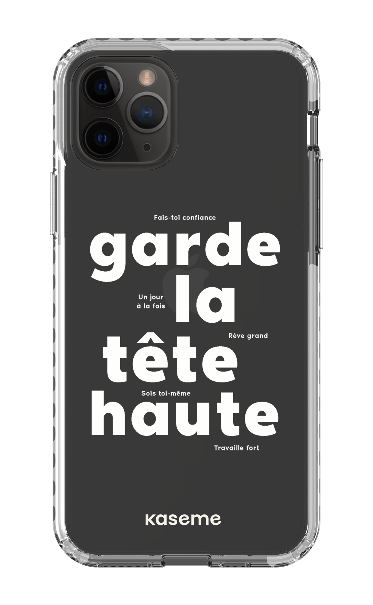 iPhone 11 Pro Clear Case - White État d'esprit Clear Case -