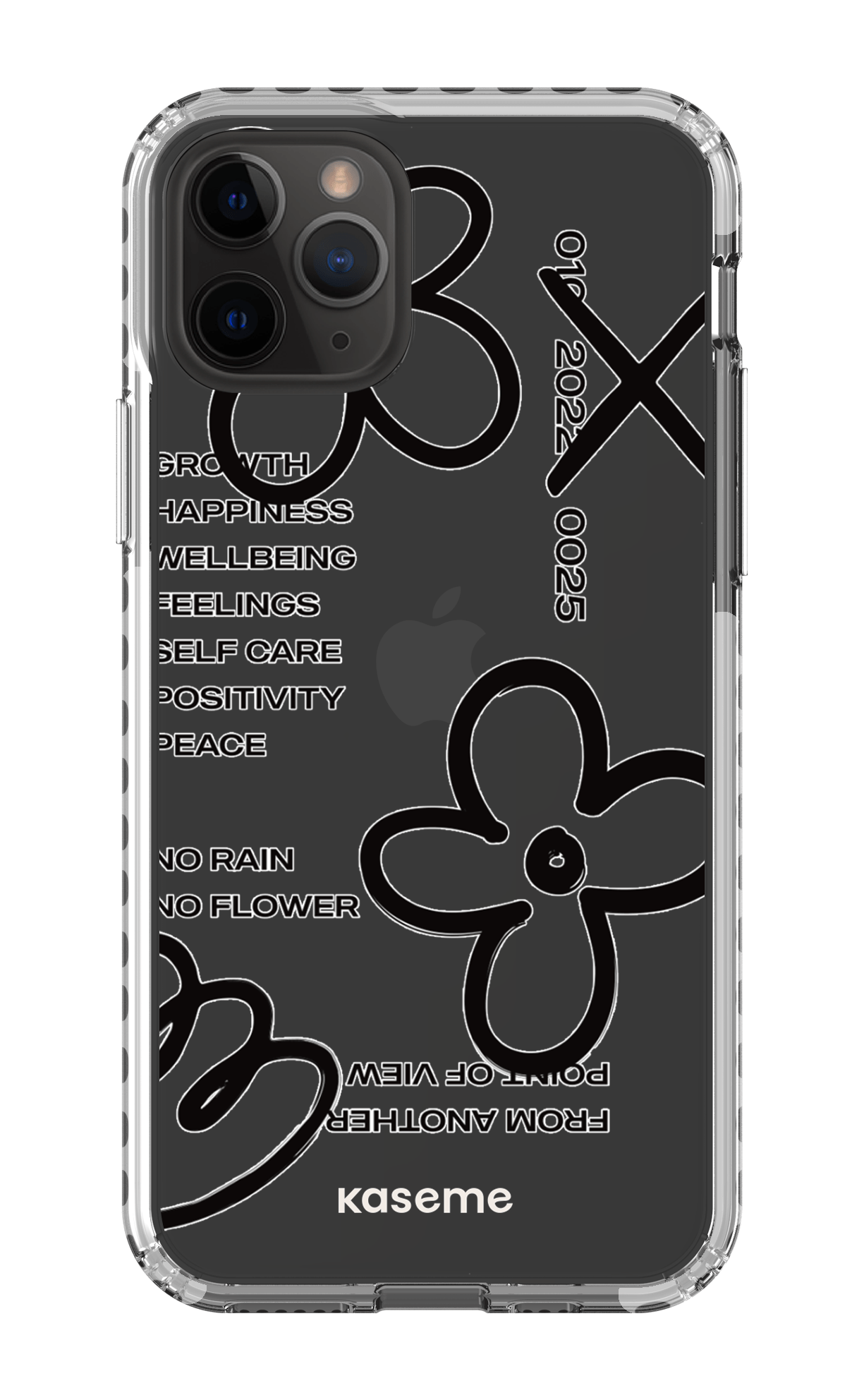 iPhone 11 Pro Clear Case - White Feelings black Clear Case -