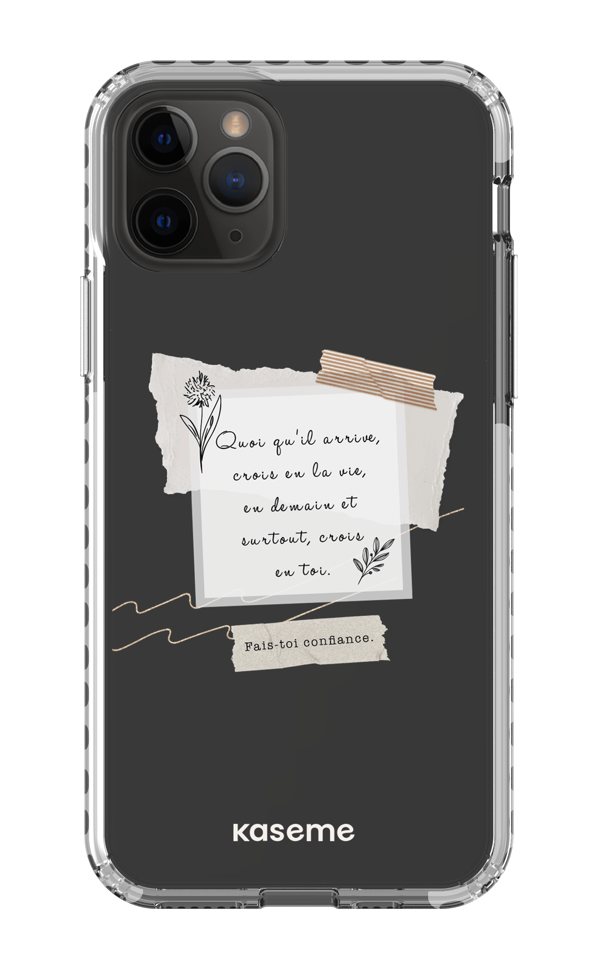 iPhone 11 Pro Clear Case - White Foi Clear Case -
