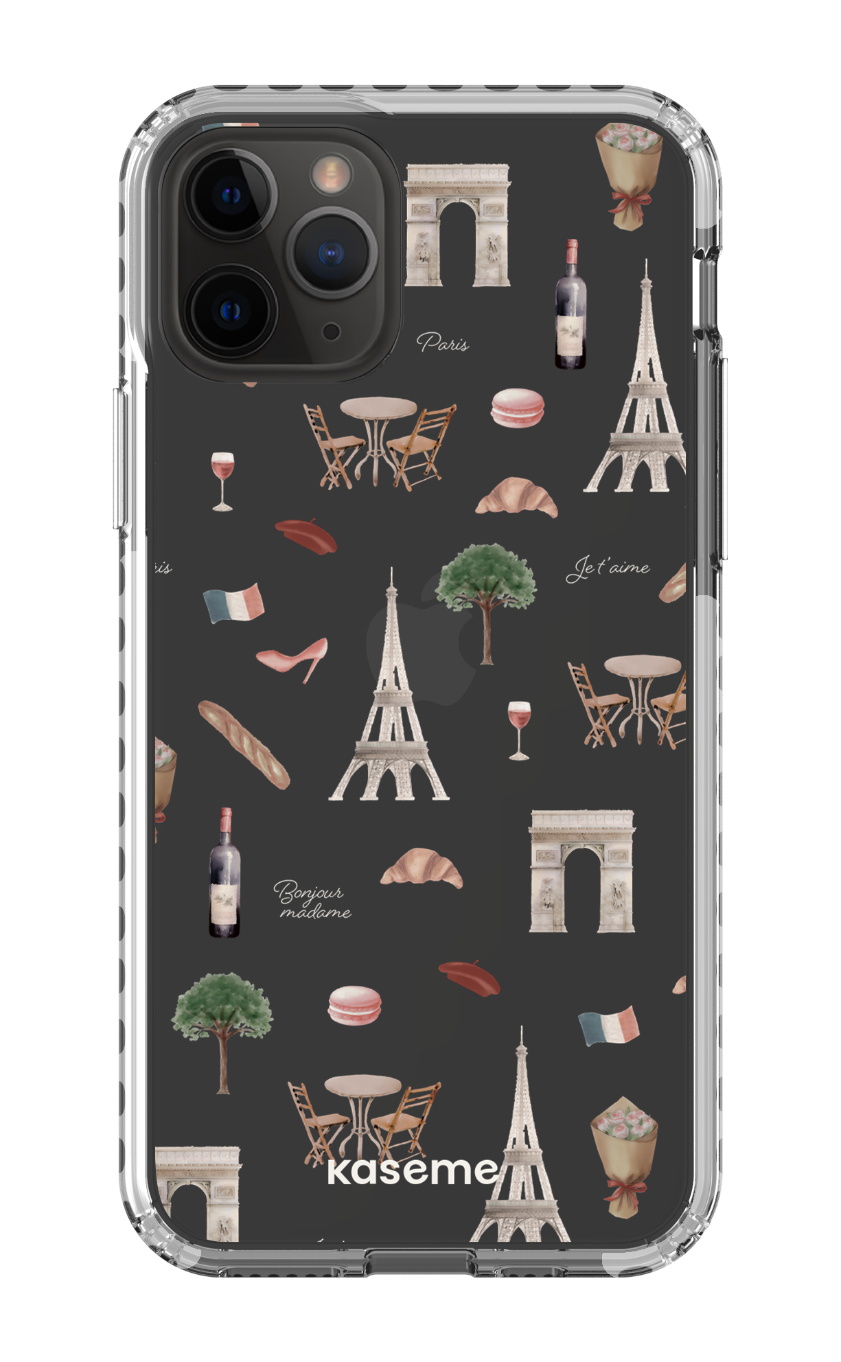 iPhone 11 Pro Clear Case - White Je t'aime Paris Clear Case -