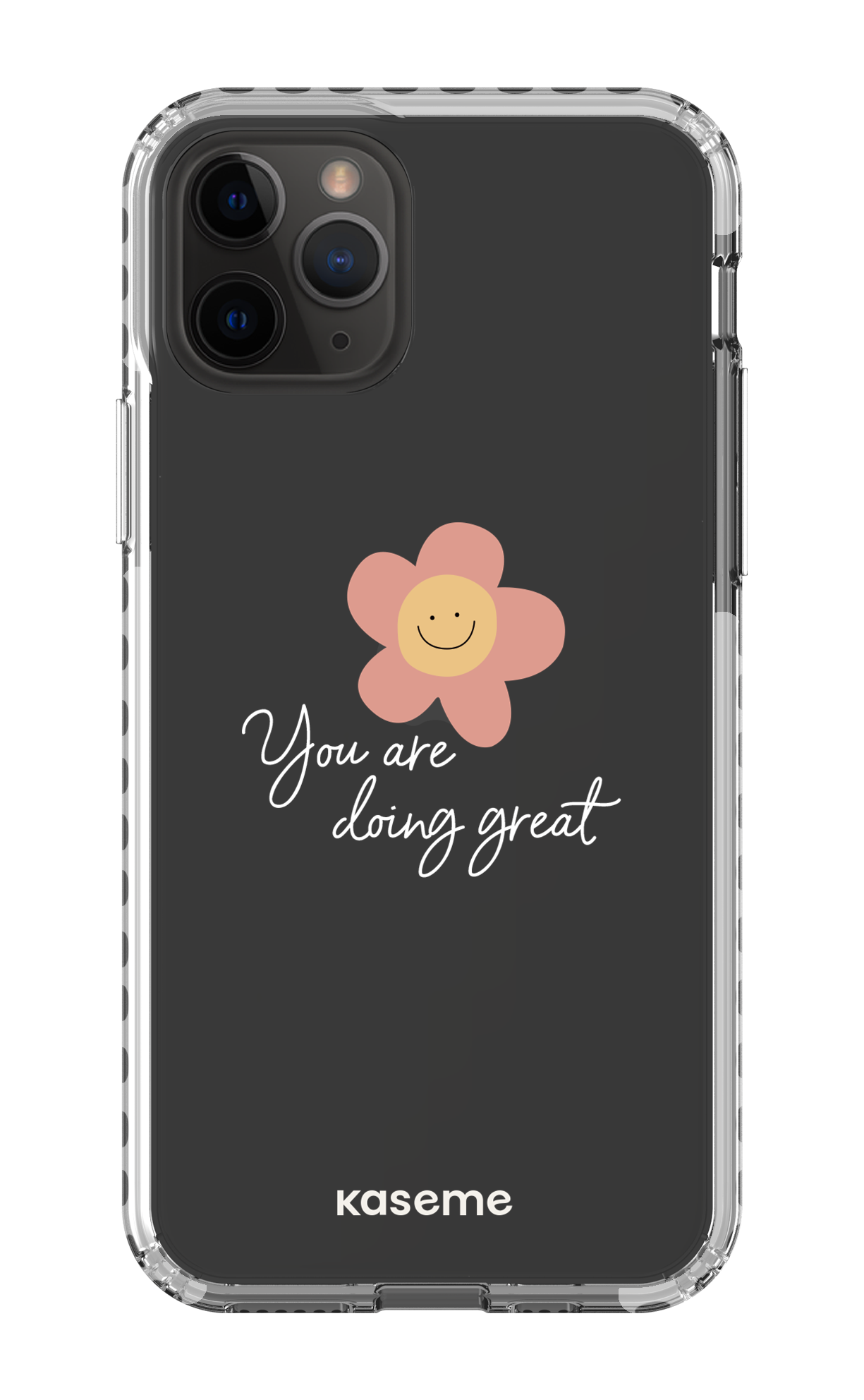 iPhone 11 Pro Clear Case - White Keep going Clear Case -