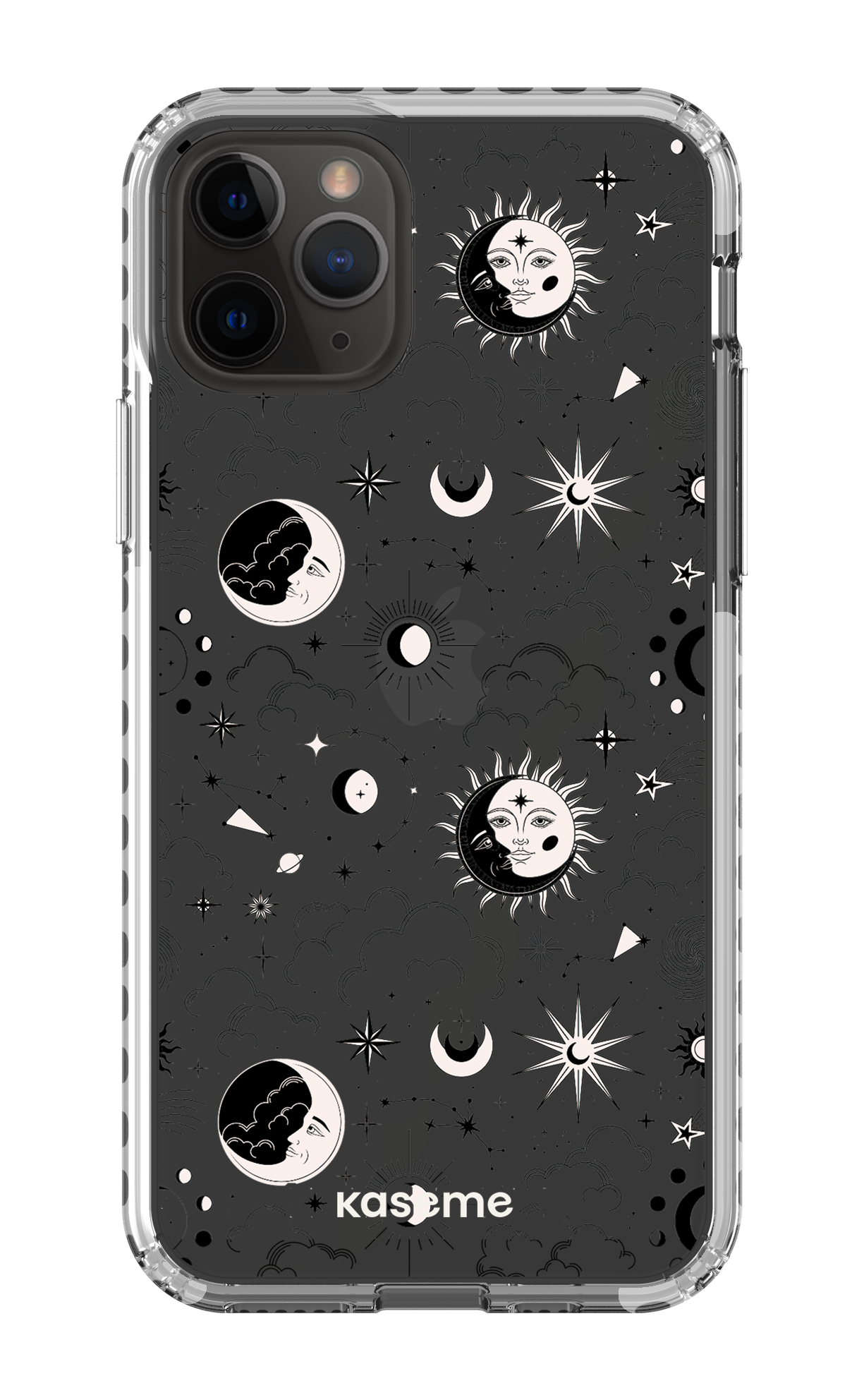 iPhone 11 Pro Clear Case - White Milky Way Black Clear Case -